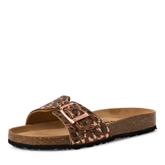 Pantolette (Cognac/leopard)
