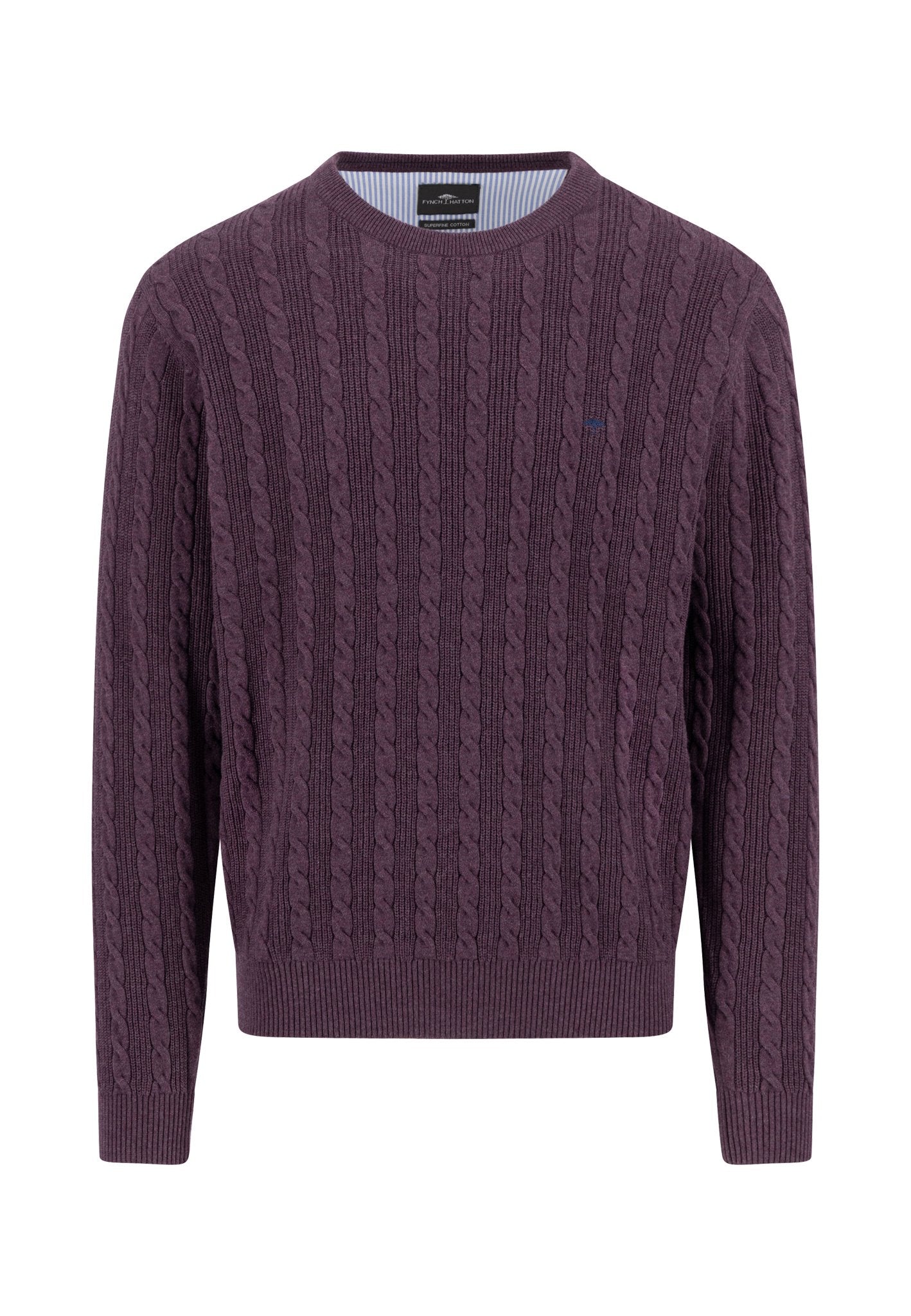 O-Neck, Cable (Aubergine)