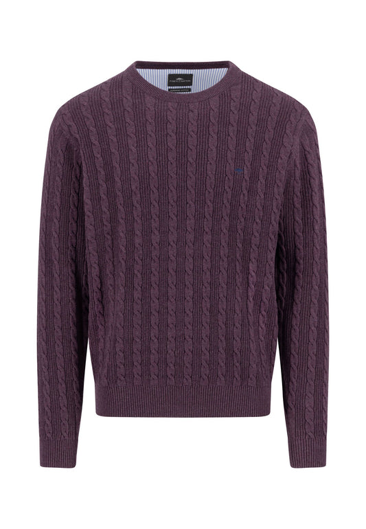 O-Neck, Cable (Aubergine)