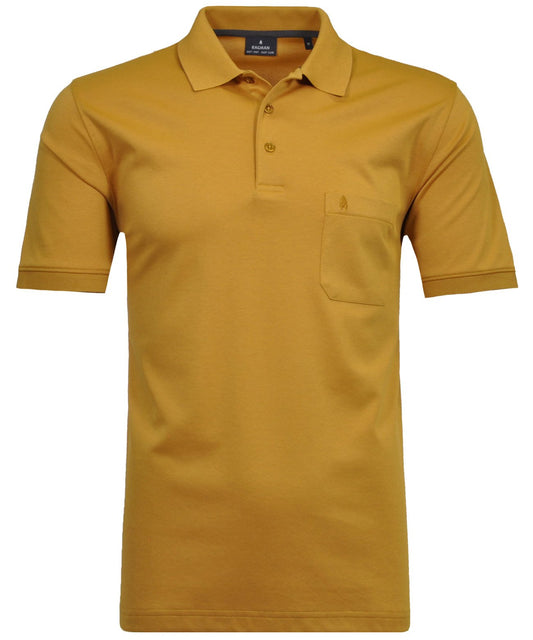 Softknit-Polo mit Brusttasche, kurzarm (Mais)