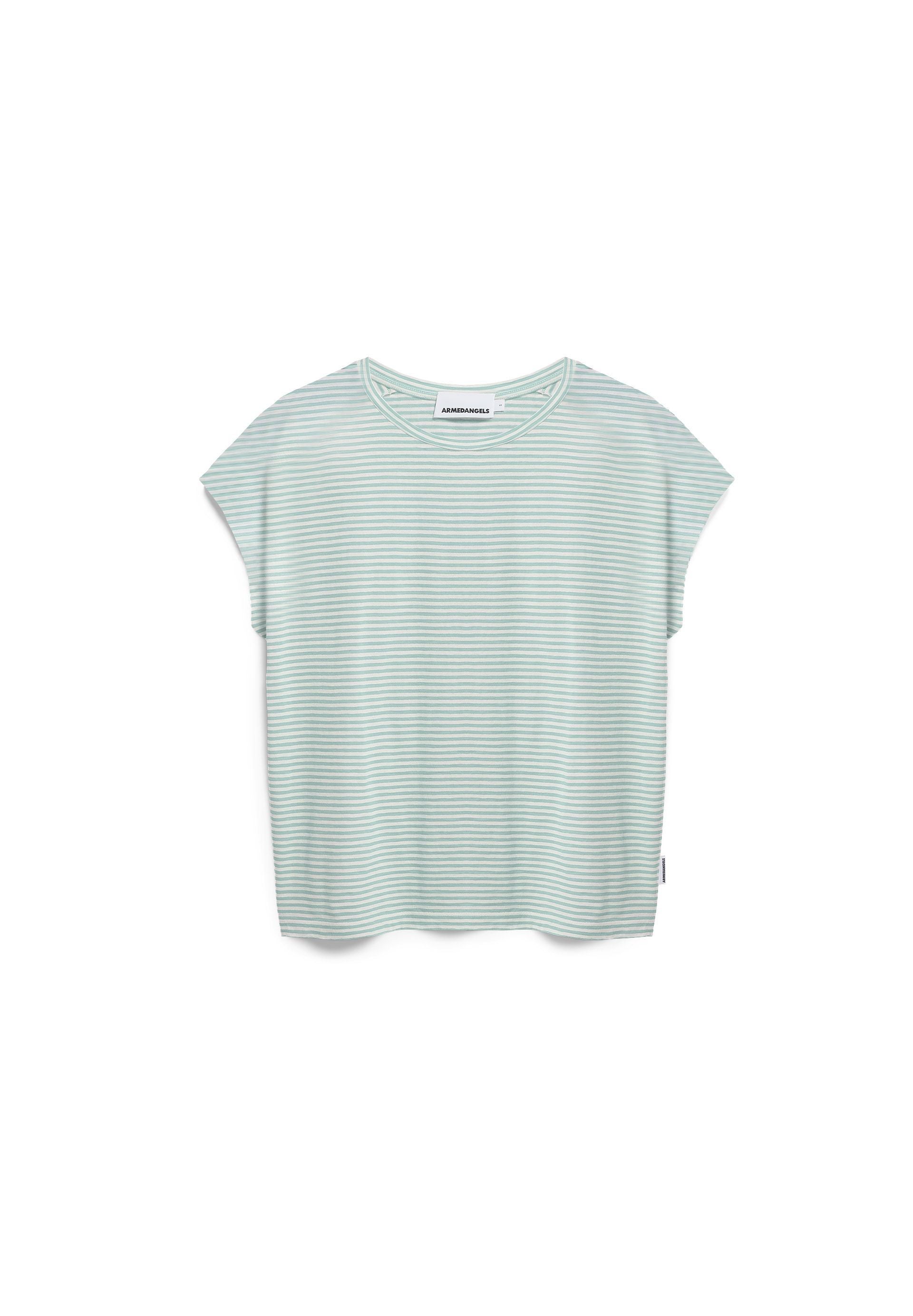 Slub Jersey Stripe T-shirt (Oatmilk-foam)
