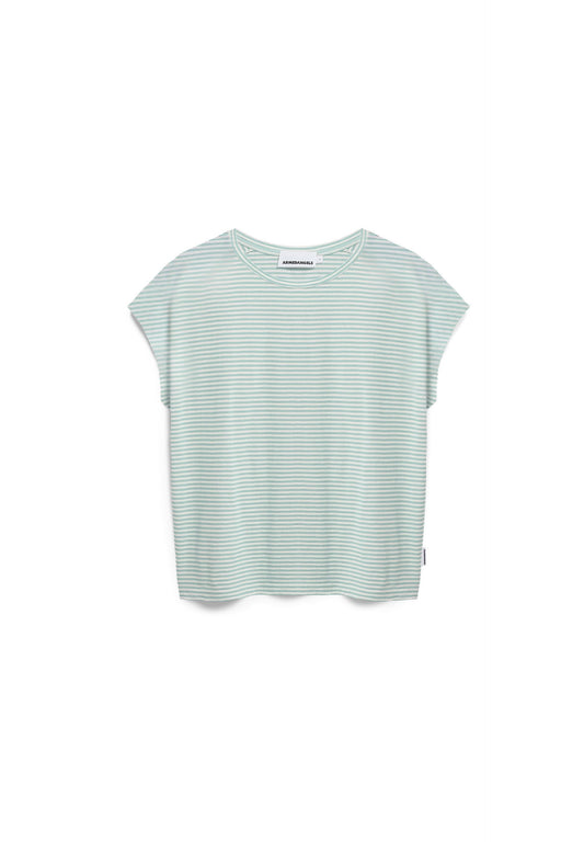 Slub Jersey Stripe T-shirt (Oatmilk-foam)