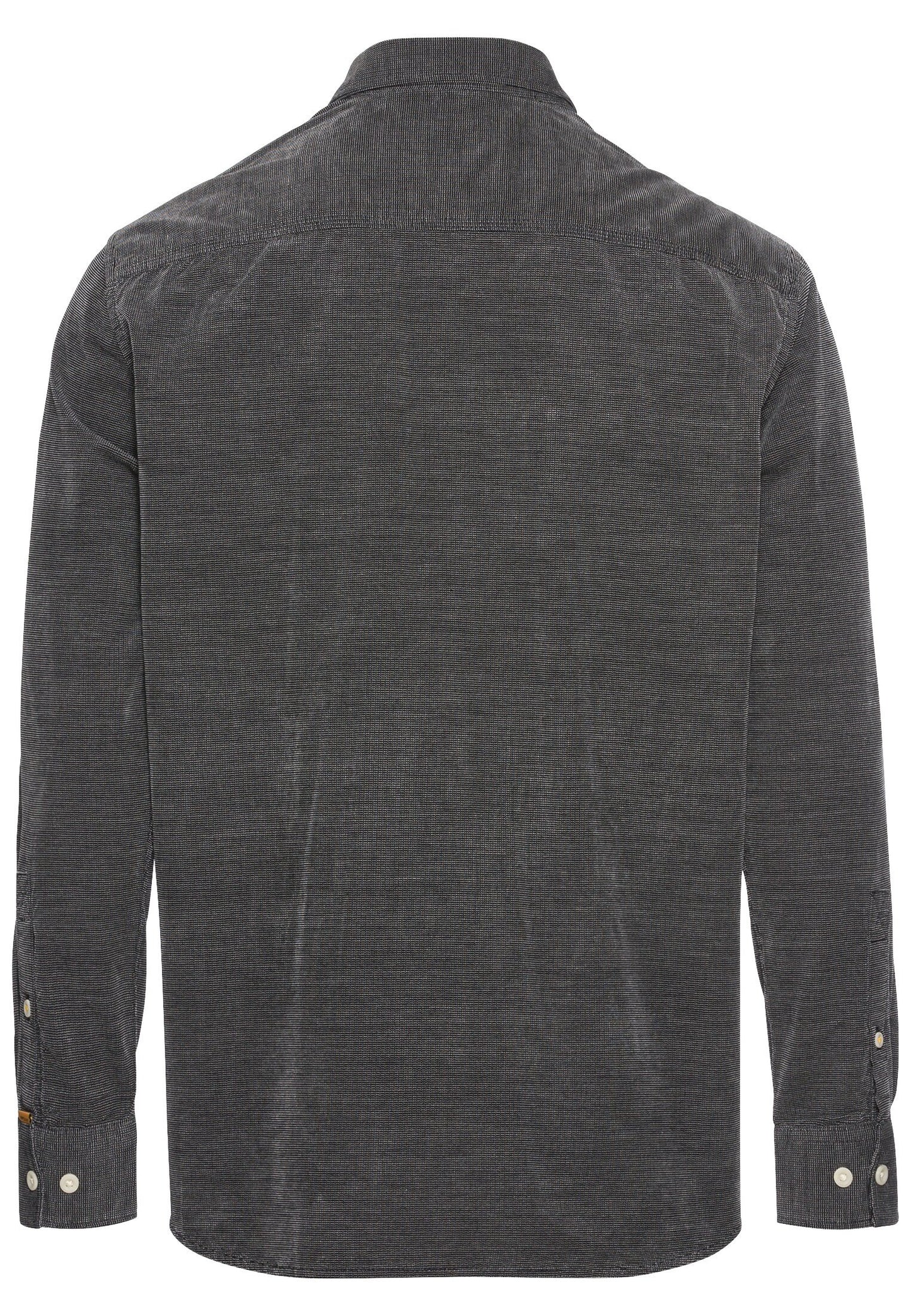 Langarm Hemd in Regular Fit aus Cord (Asphalt)