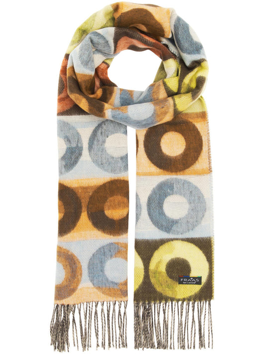 Polyacryl Schal Cashmink-Schal mit geometrischem Kreis-Design (Brownie)