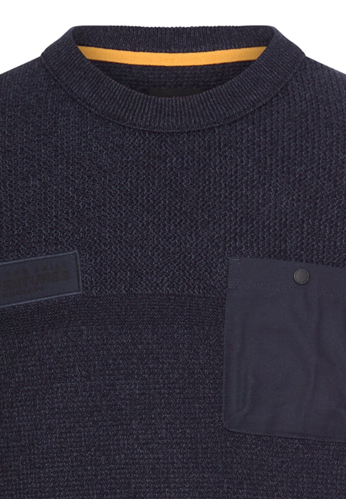 Strickpullover mit Brusttasche (Tinted Blue)