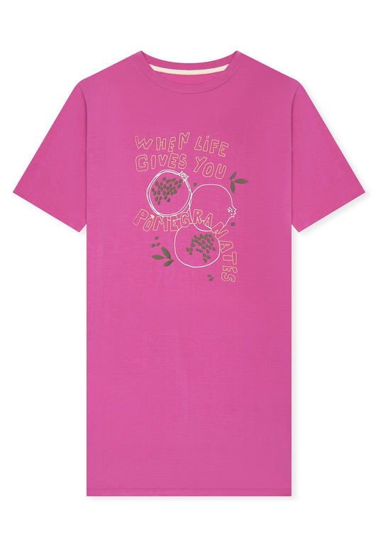 Nachthemd kurzarm, 90 cm (Fuchsia)