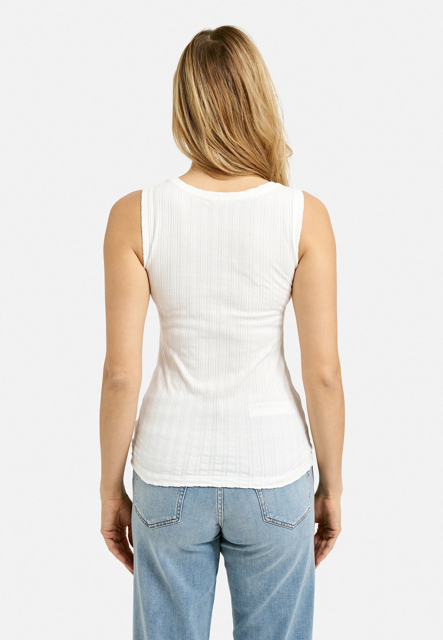 Pointelle Jersey Tanktop (Cream White)