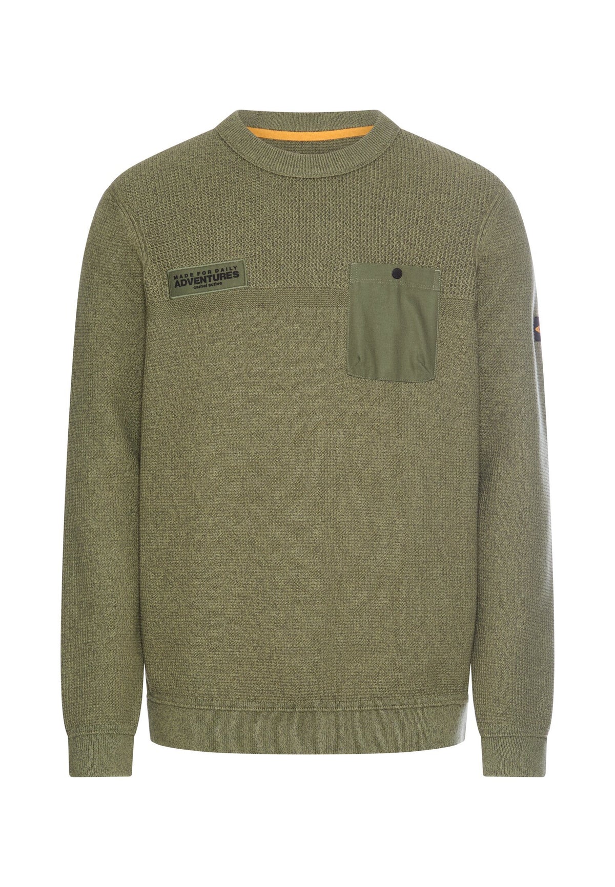 Strickpullover mit Brusttasche (Leaf Green)