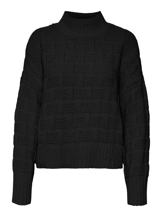 Vmisa Ls Highneck Pullover Boo (Black)