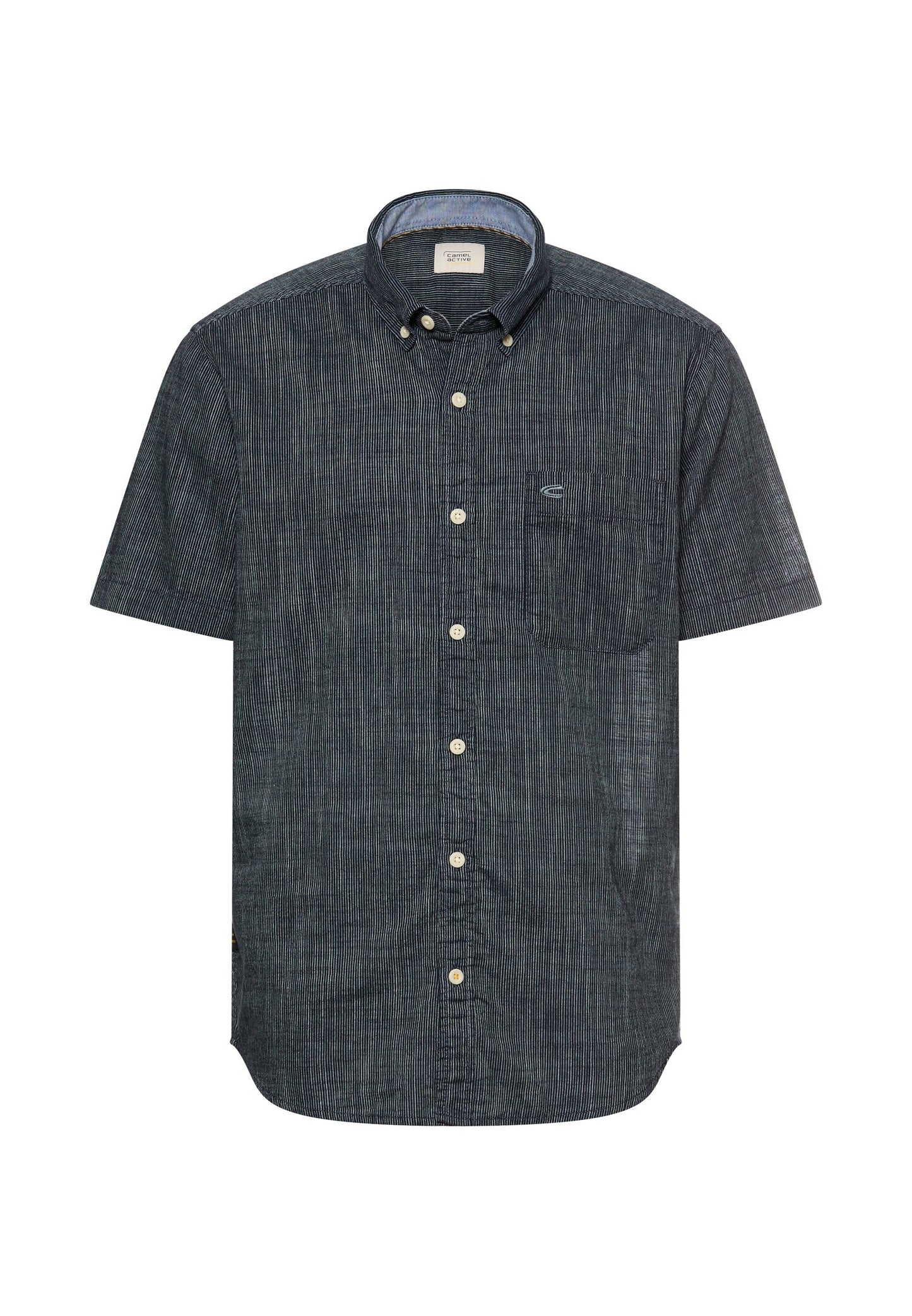 Kurzarmhemd mit Kontrastdetails (Dark Navy)