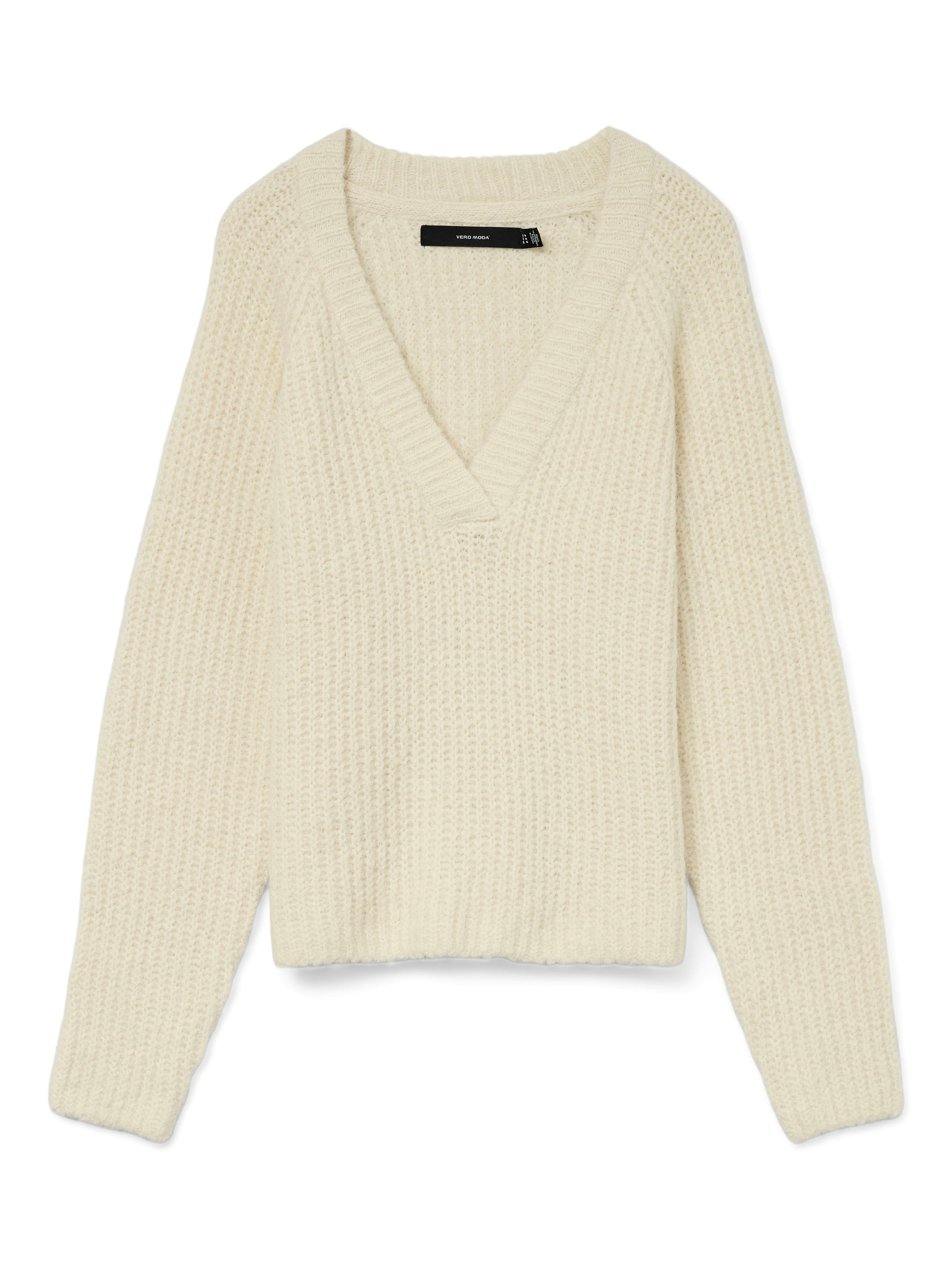 Vmnovah Rib Ls V-neck Pullover (Birch)