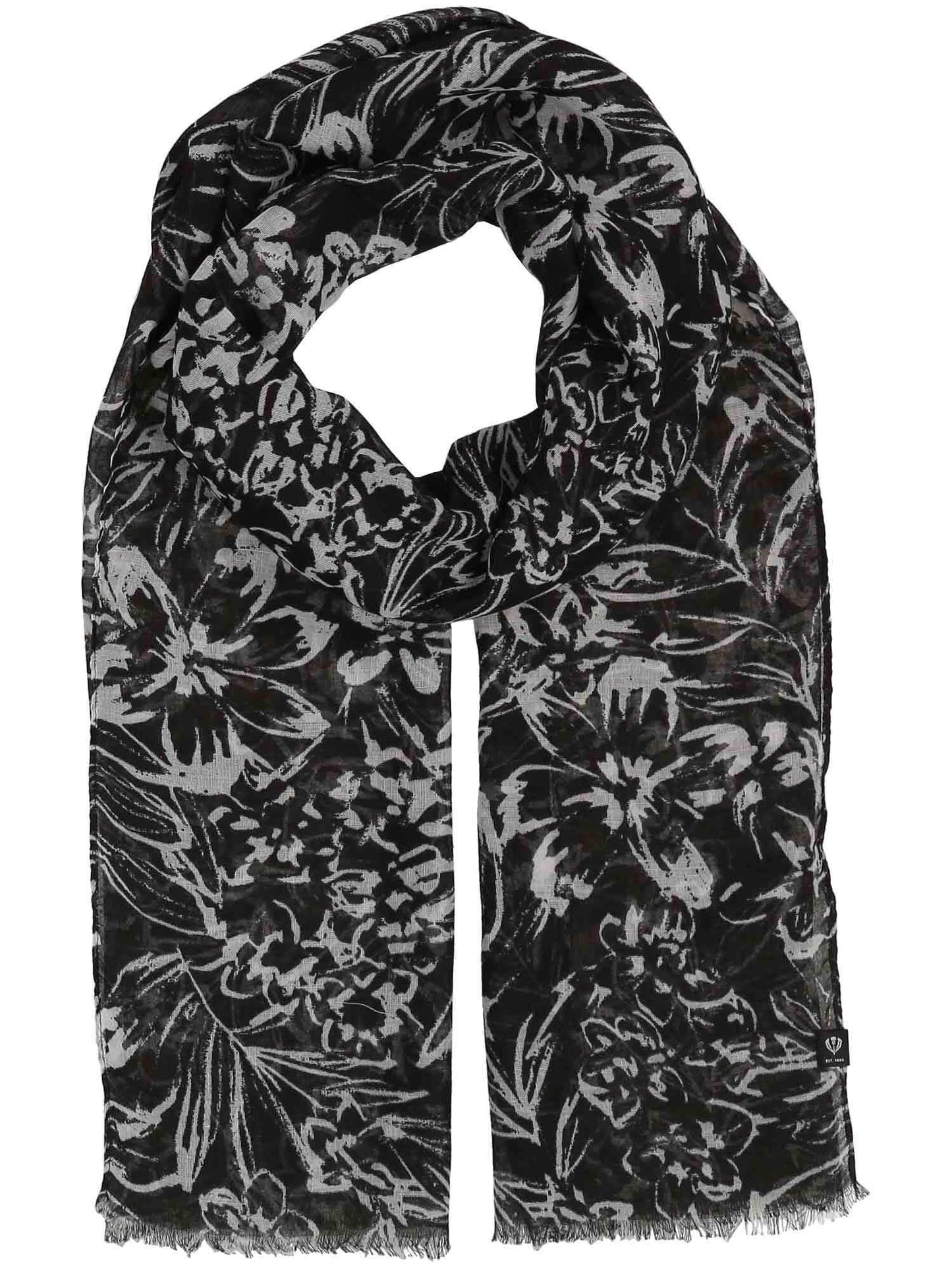 Schal Polyester Schal (Black White)