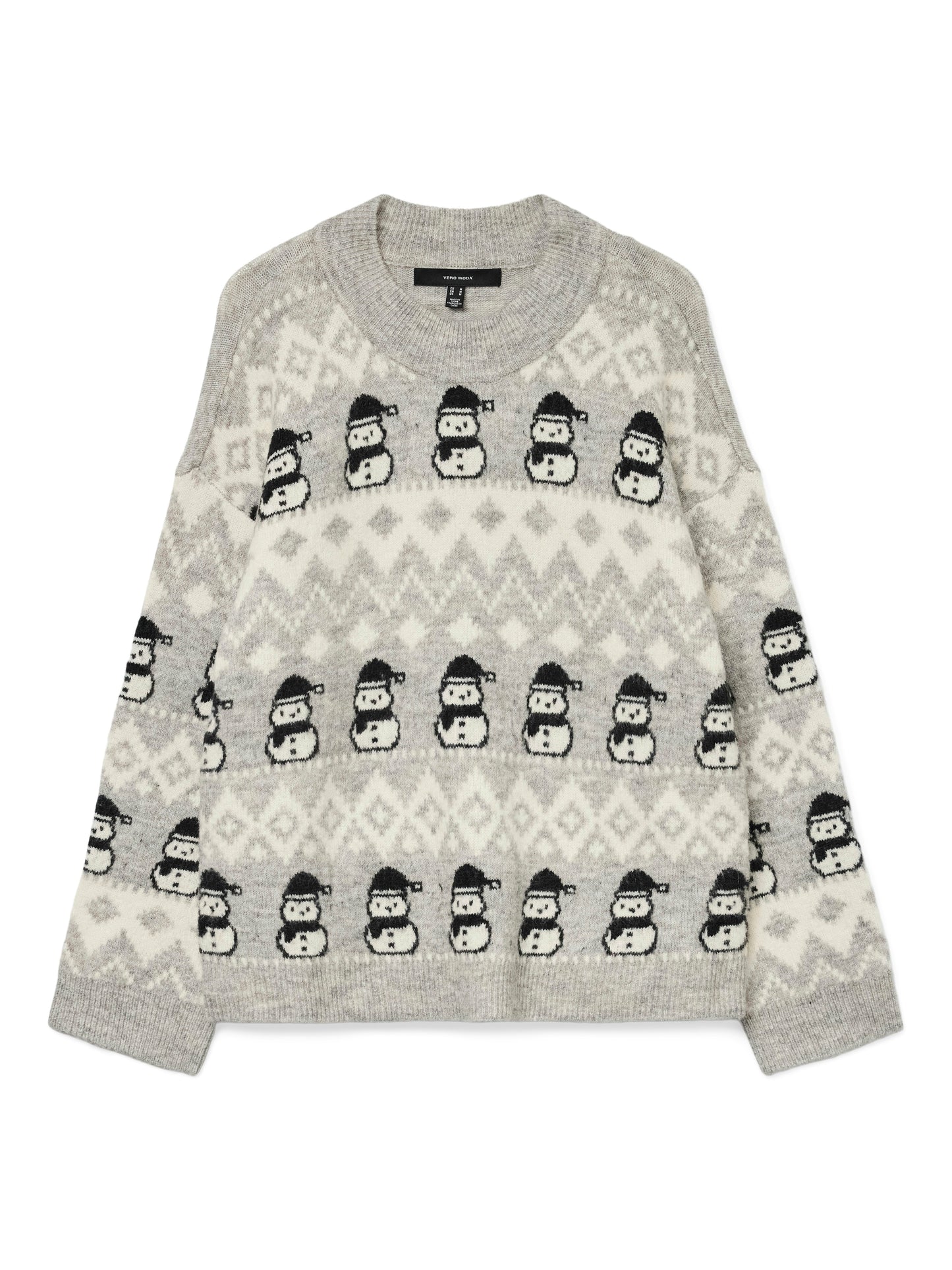 Vmfrostsnowman Ls O-neck Pullover Xmas (Light Grey)