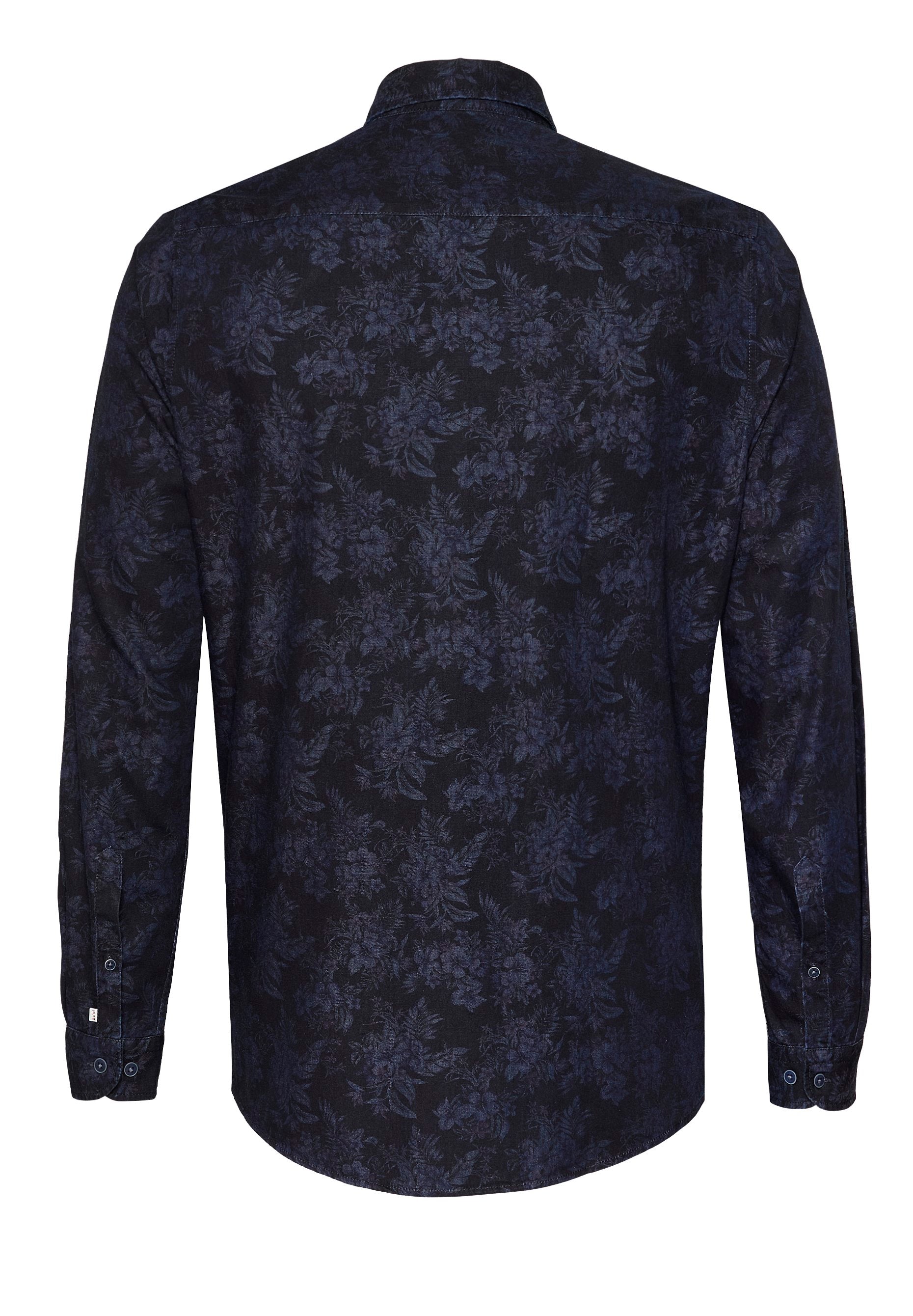 PURE- Casual Hemd Langarm (Druck Bordeaux)