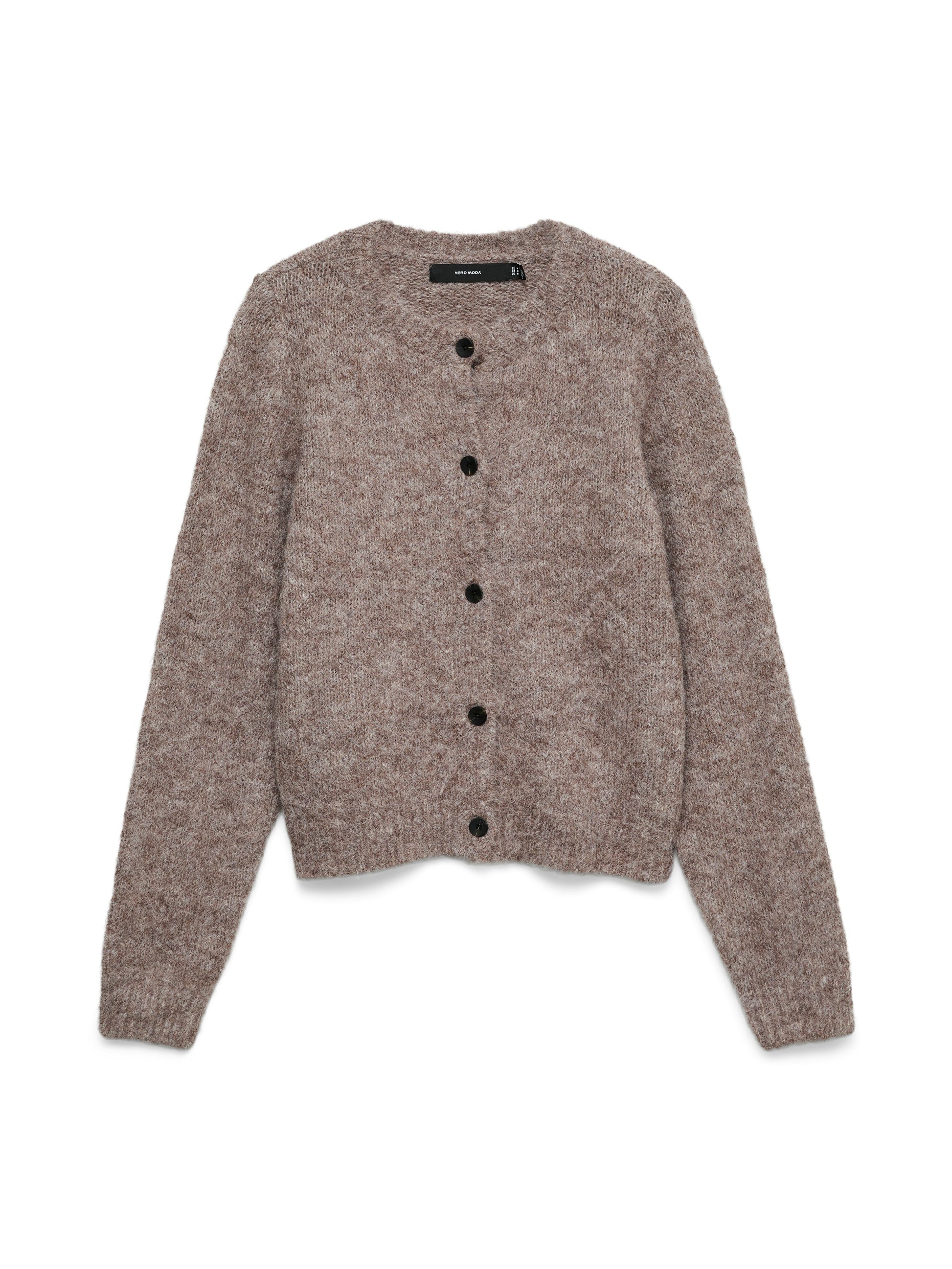 Vmnovah Ls O-neck Button Cardi Ga Noos (Brown Lent)