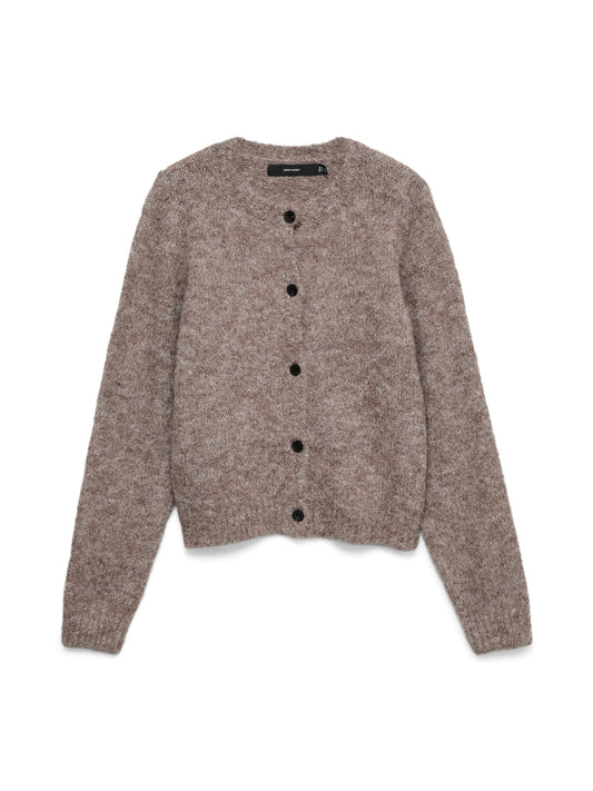 Vmnovah Ls O-neck Button Cardi Ga Noos (Brown Lent)