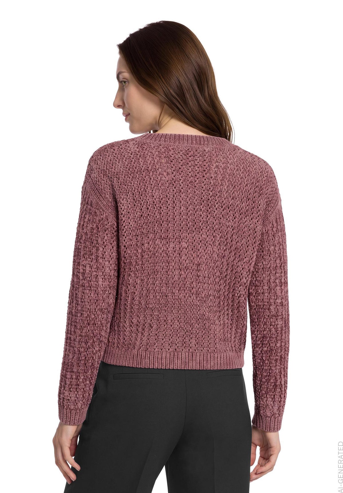 Grobstrick-Pullover (Rose Taupe)