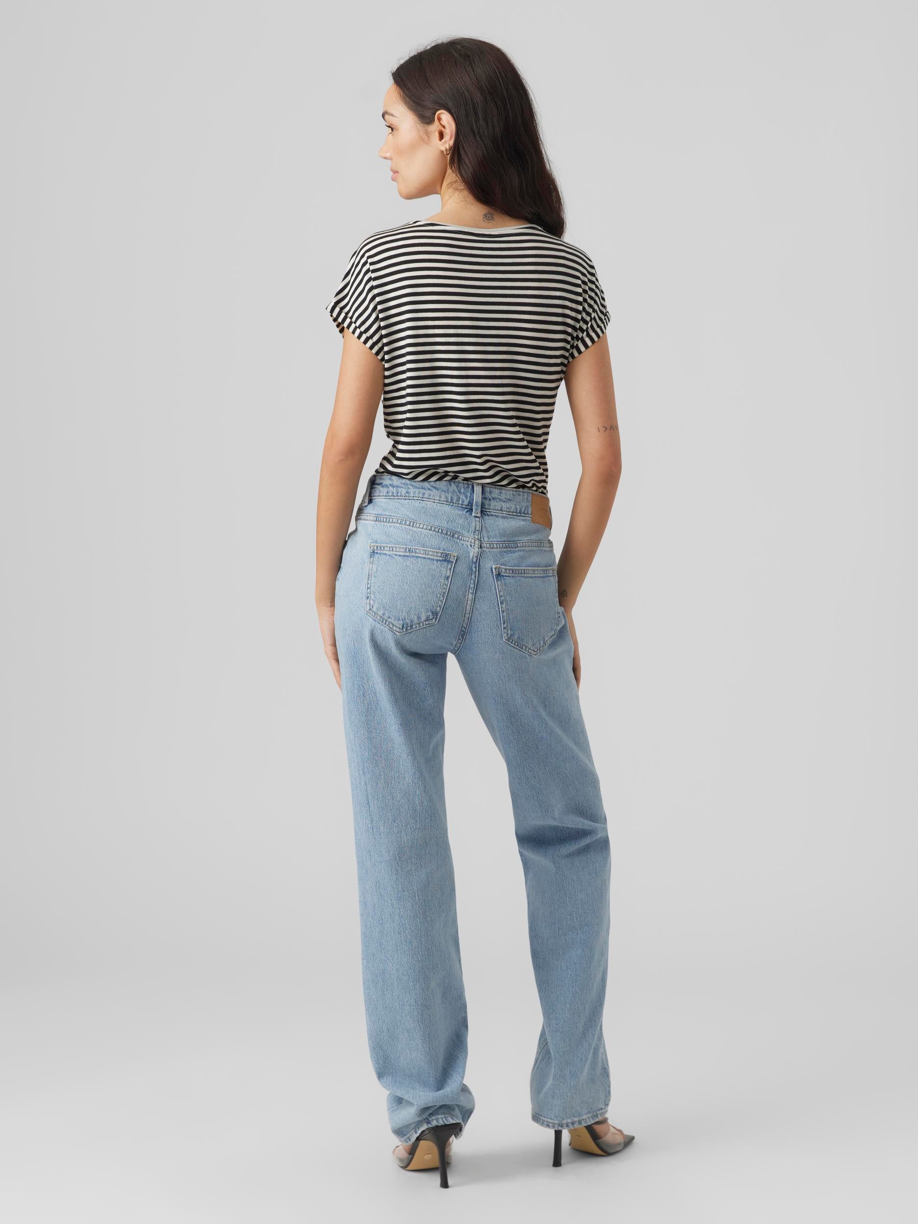 Vmava Plain Ss Top Stripe Ga Jrs  Noos (Black/pris)