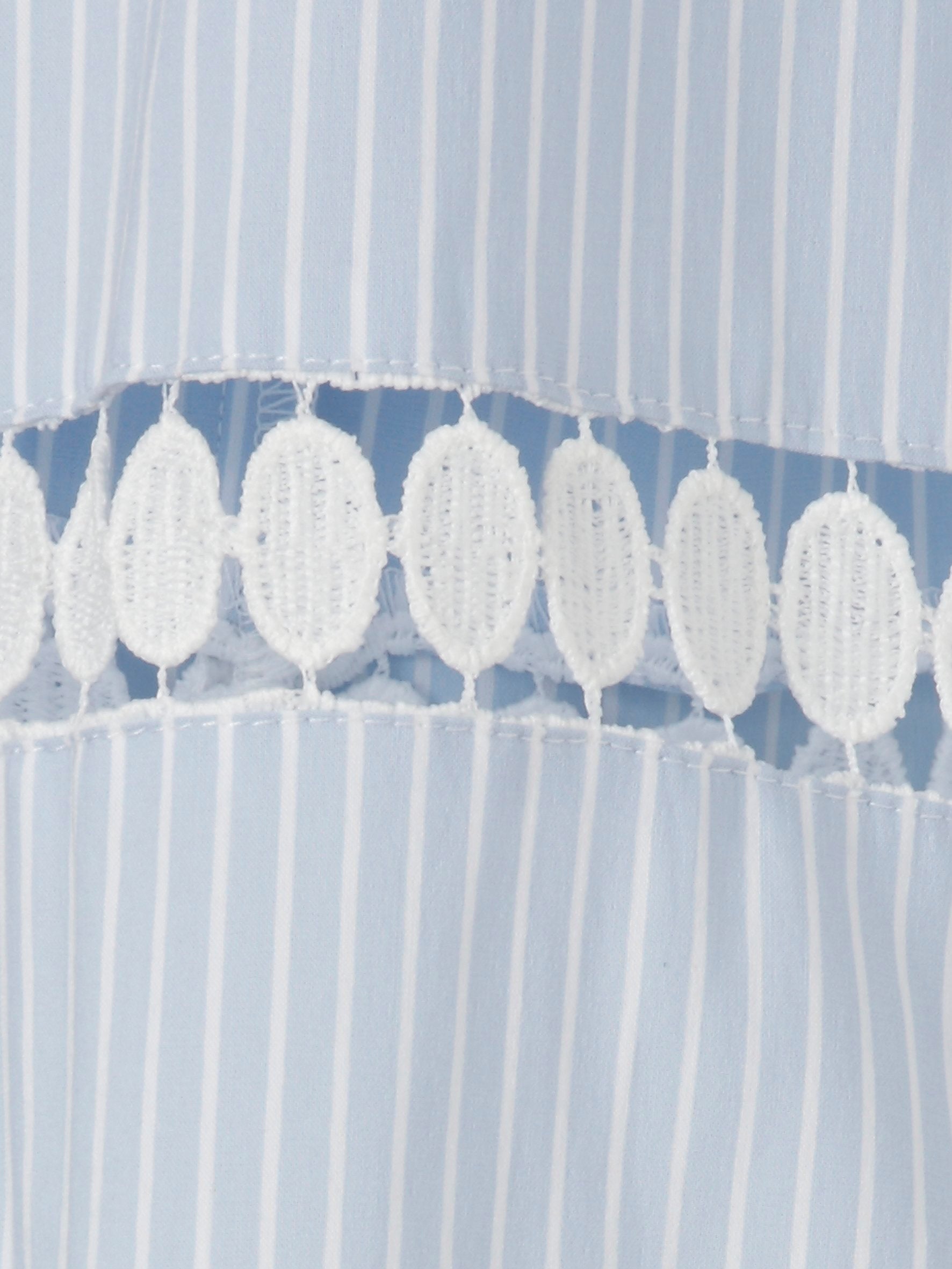 Bluse Rundhals 1/1 Arm Streifen (Powder Blue/w)