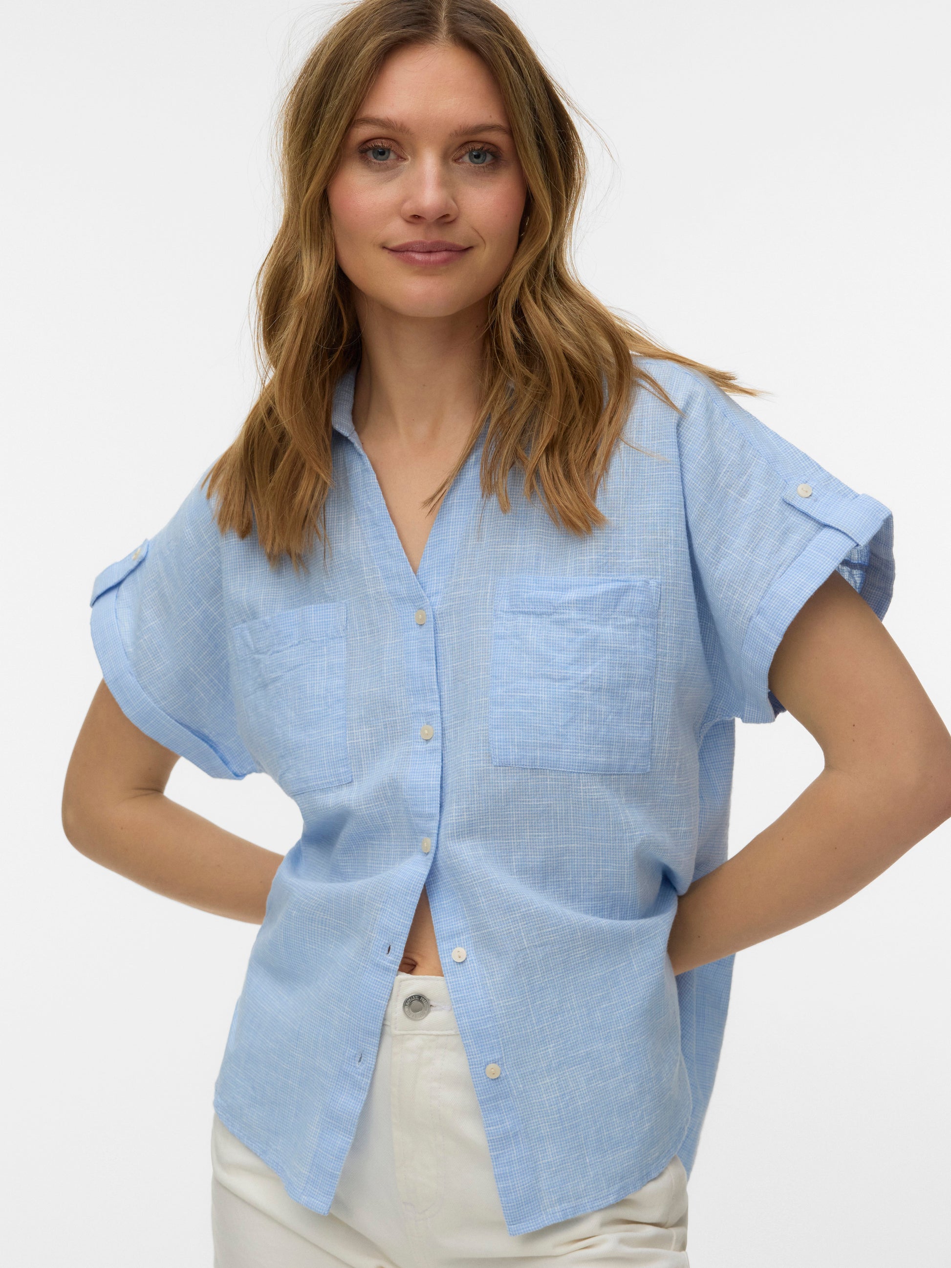 Vmthilde Ss Shirt Wvn Noos (Allure/sno)