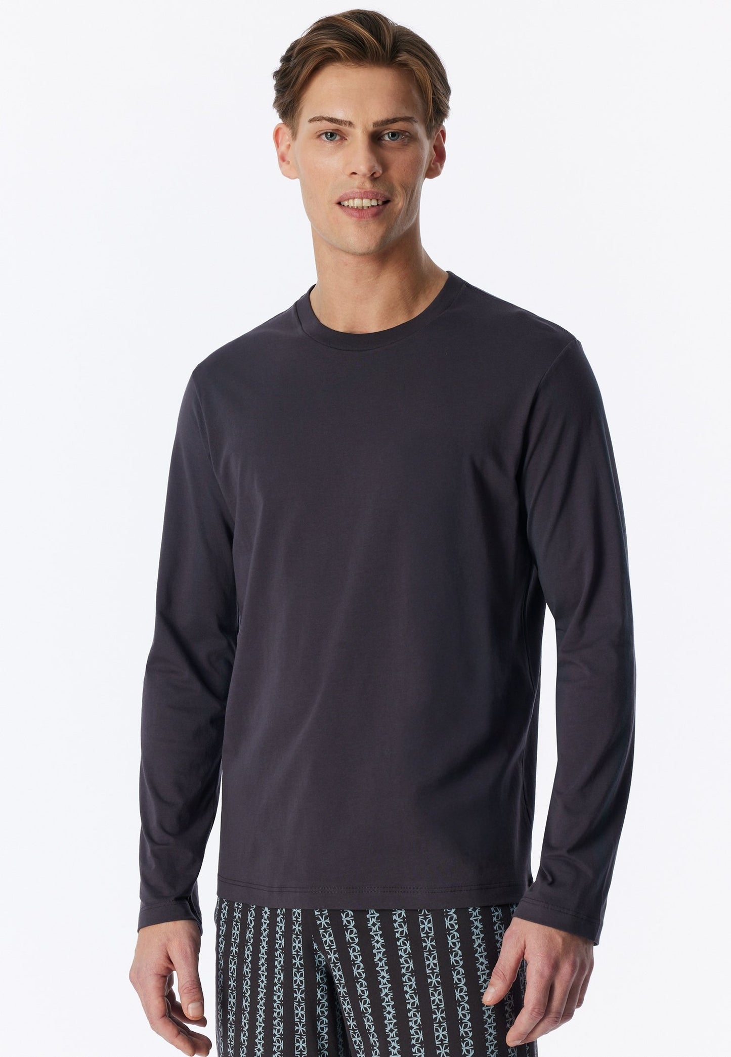 Langarmshirt Rundhals (Graphit)