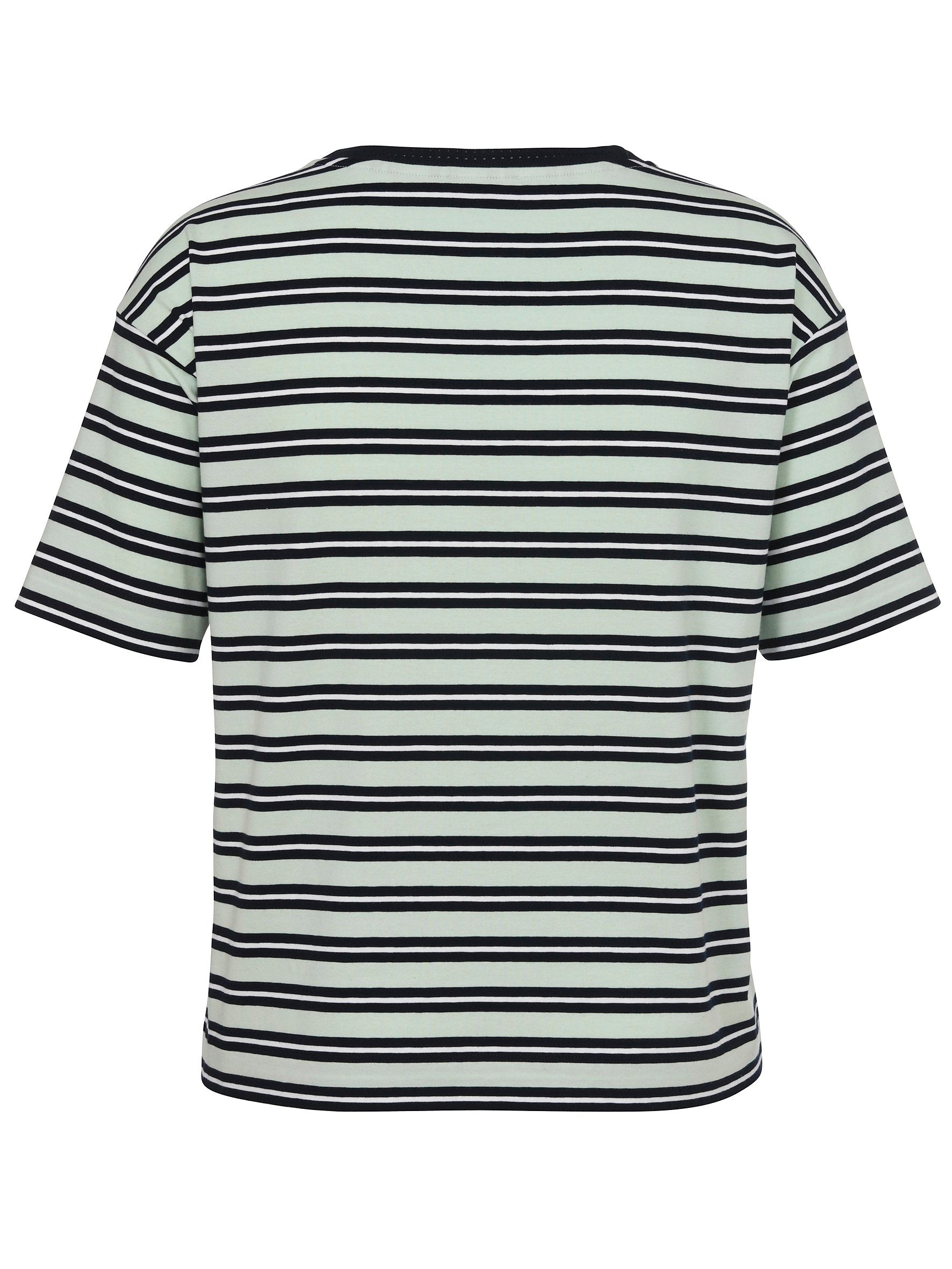 T-Shirt Rundhals 1/2 Arm Ringel (Navy Multicolor)