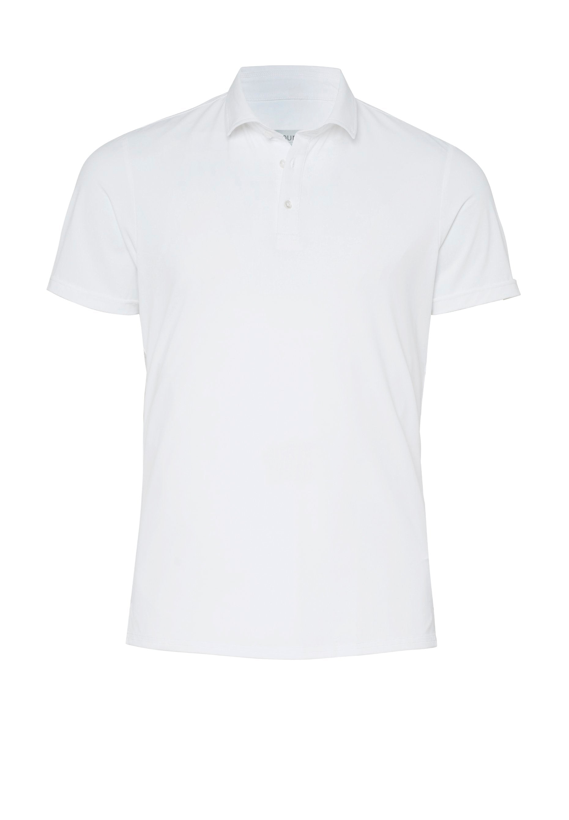Pure Functional Polo slim fit Halbarm (Uni Weiß)