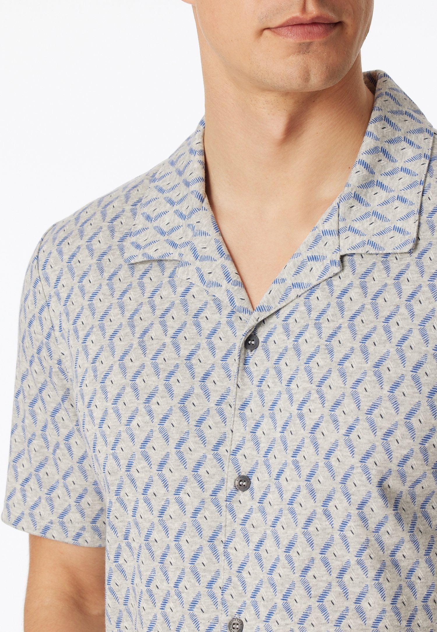 Pyjama kurz (Grau-mel.)