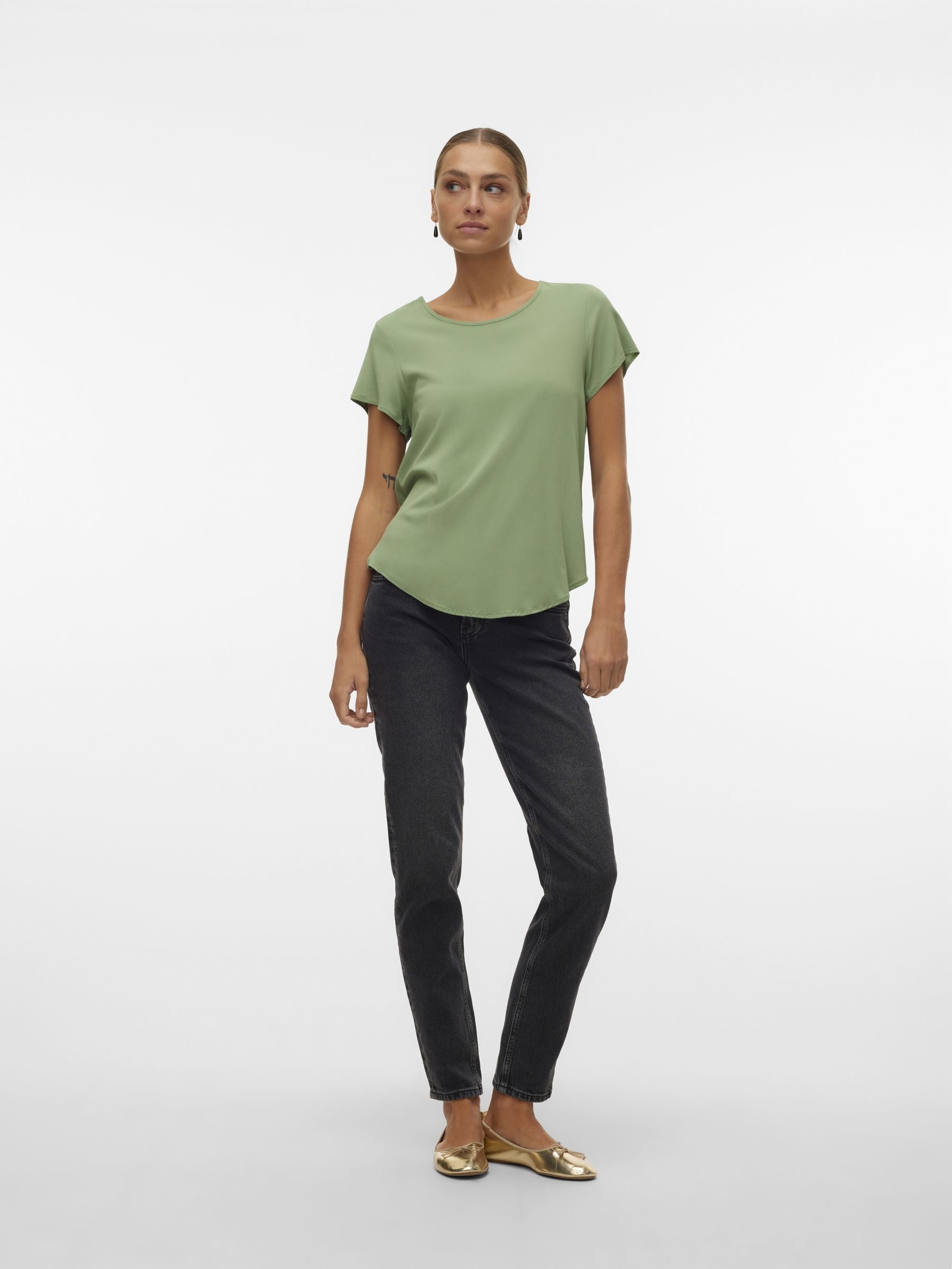 Vmbella Ss Top Wvn Ga Noos (Hedge Green)