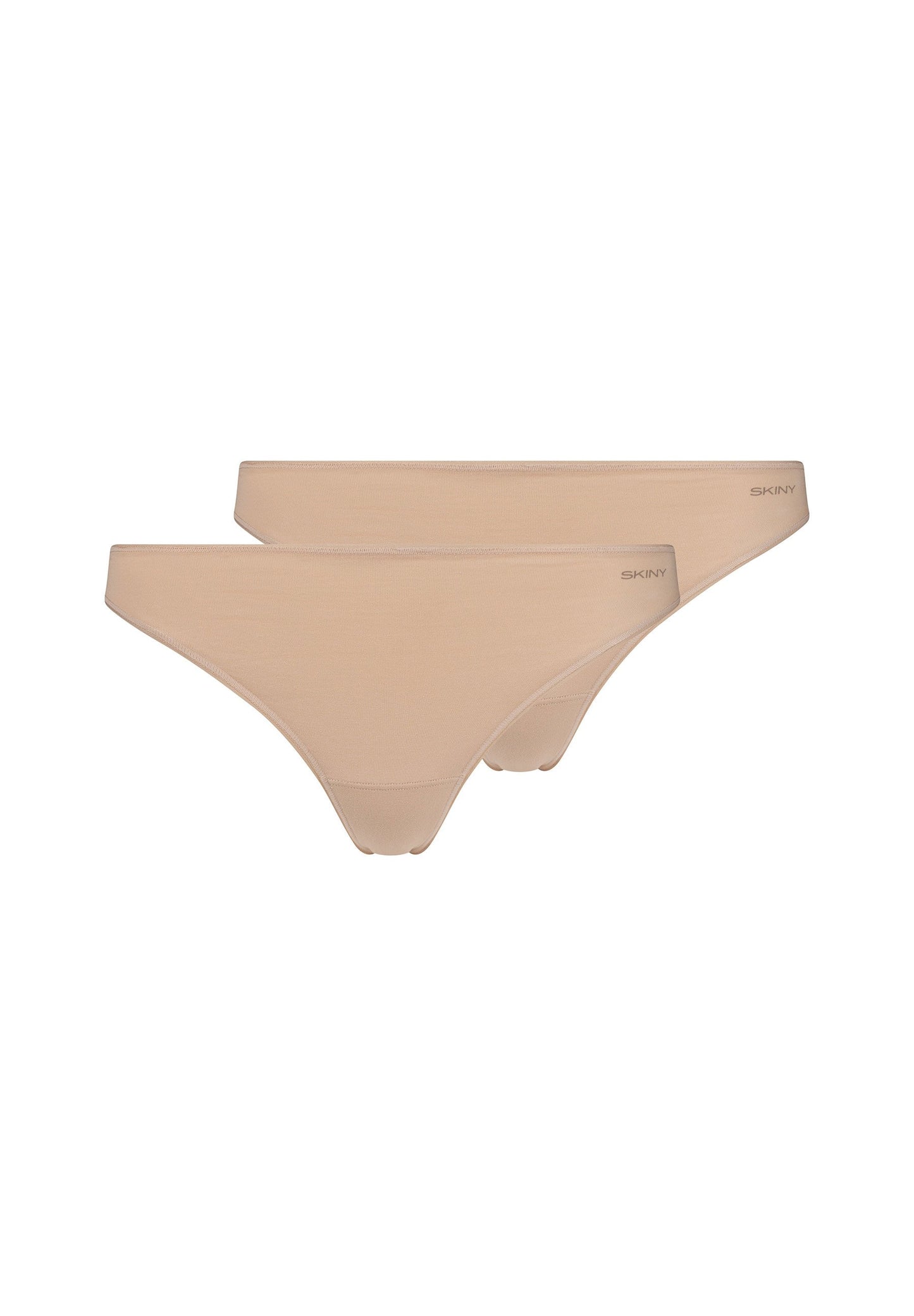 Skiny Damen String Doppelpack SKINY ADVANTAGE Cotton Stretch (Beige)
