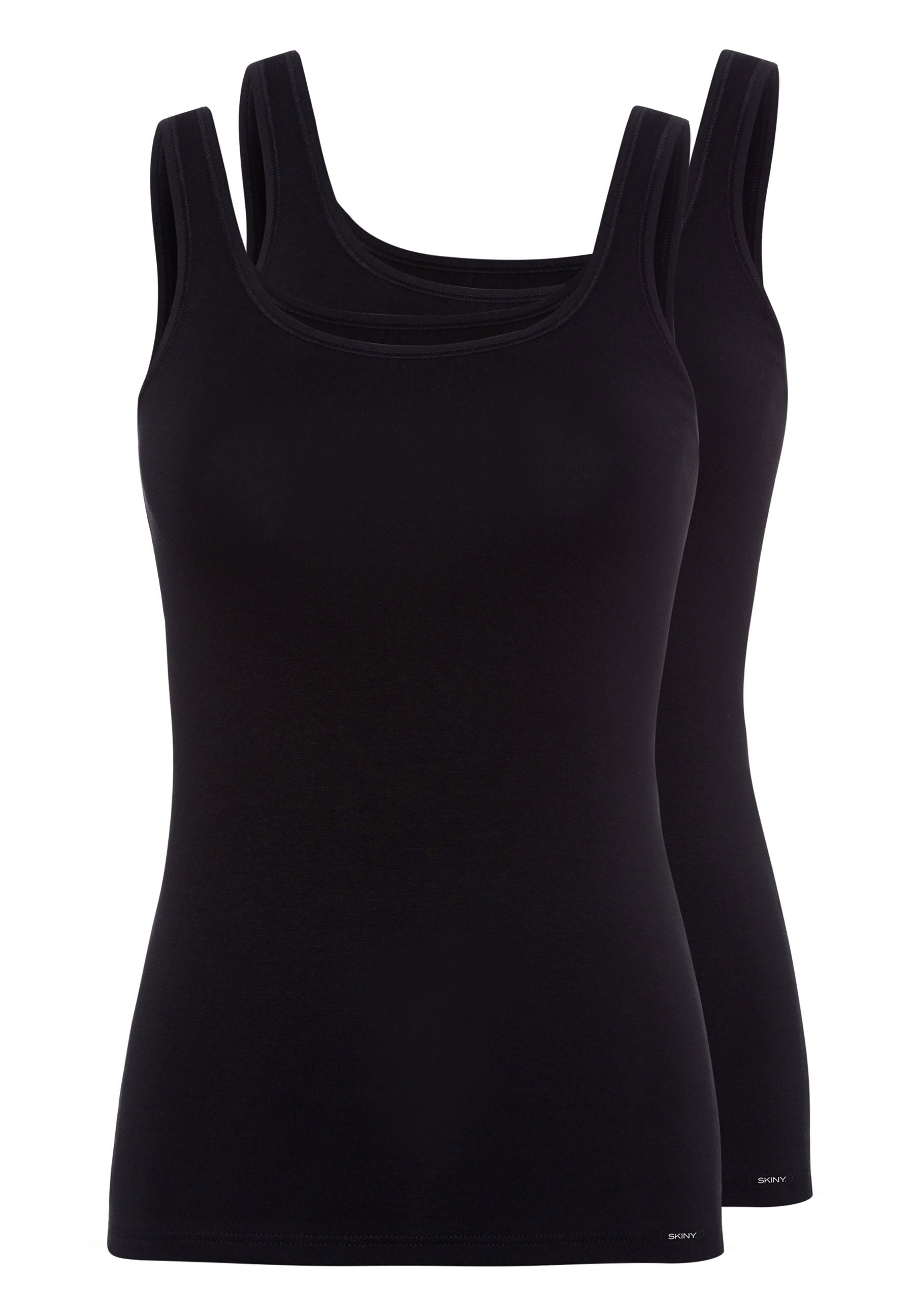 Skiny Damen Tanktop Doppelpack Cotton Advantage (Black)