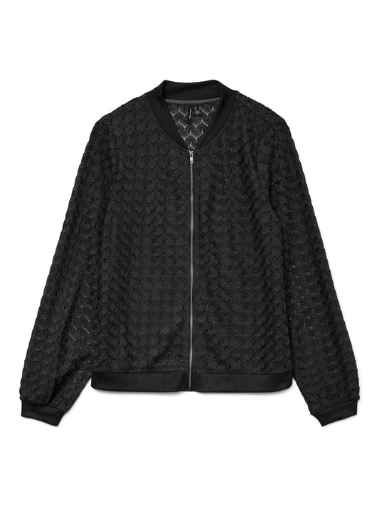 Vmbecca Ls Bomber Lace Top Jrs (Black)
