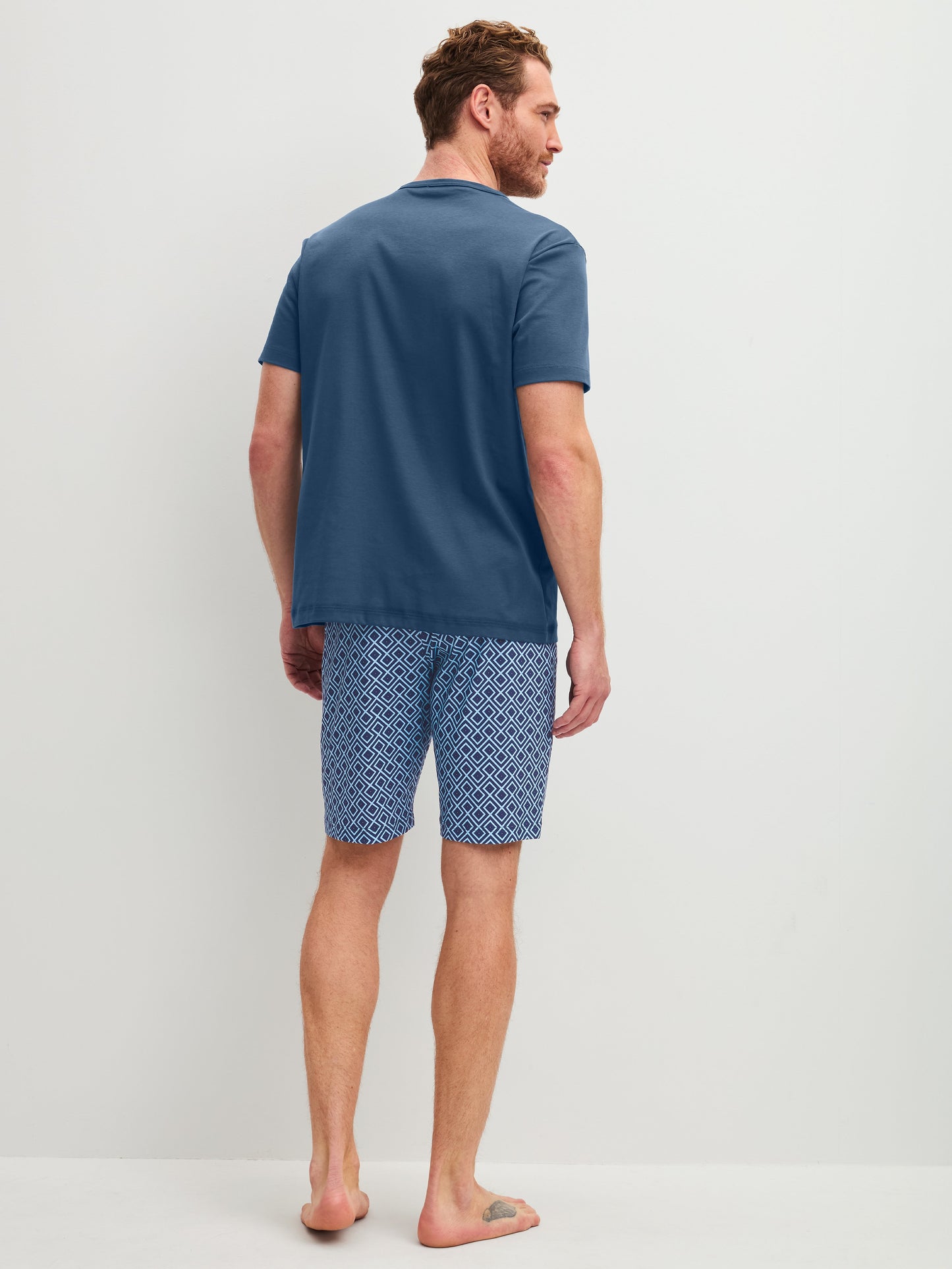 HERREN Pyjama kurz (Atlantic Blue)