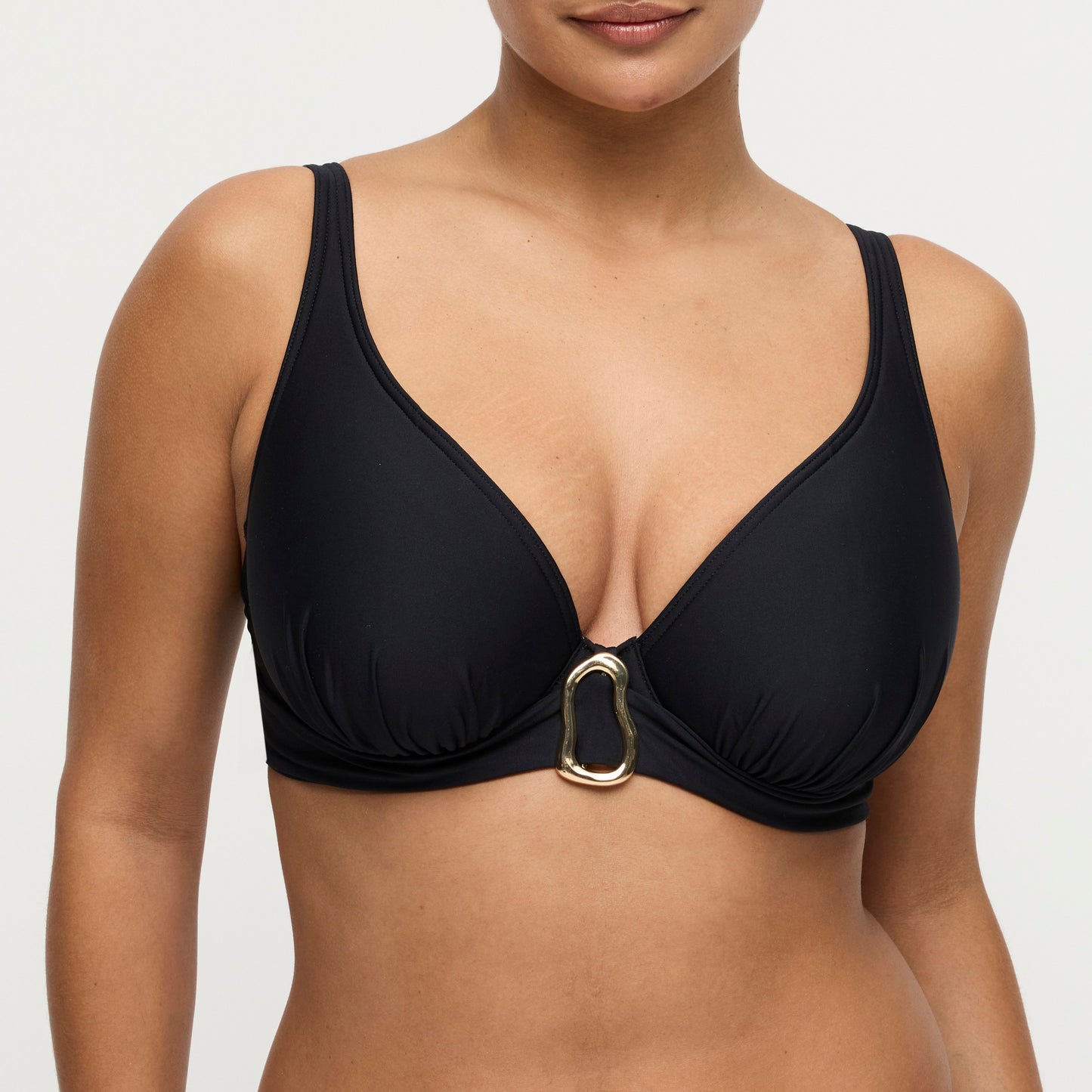 UVITA schwarz Unterlegtes Bikini-Top tief. (Zwa)