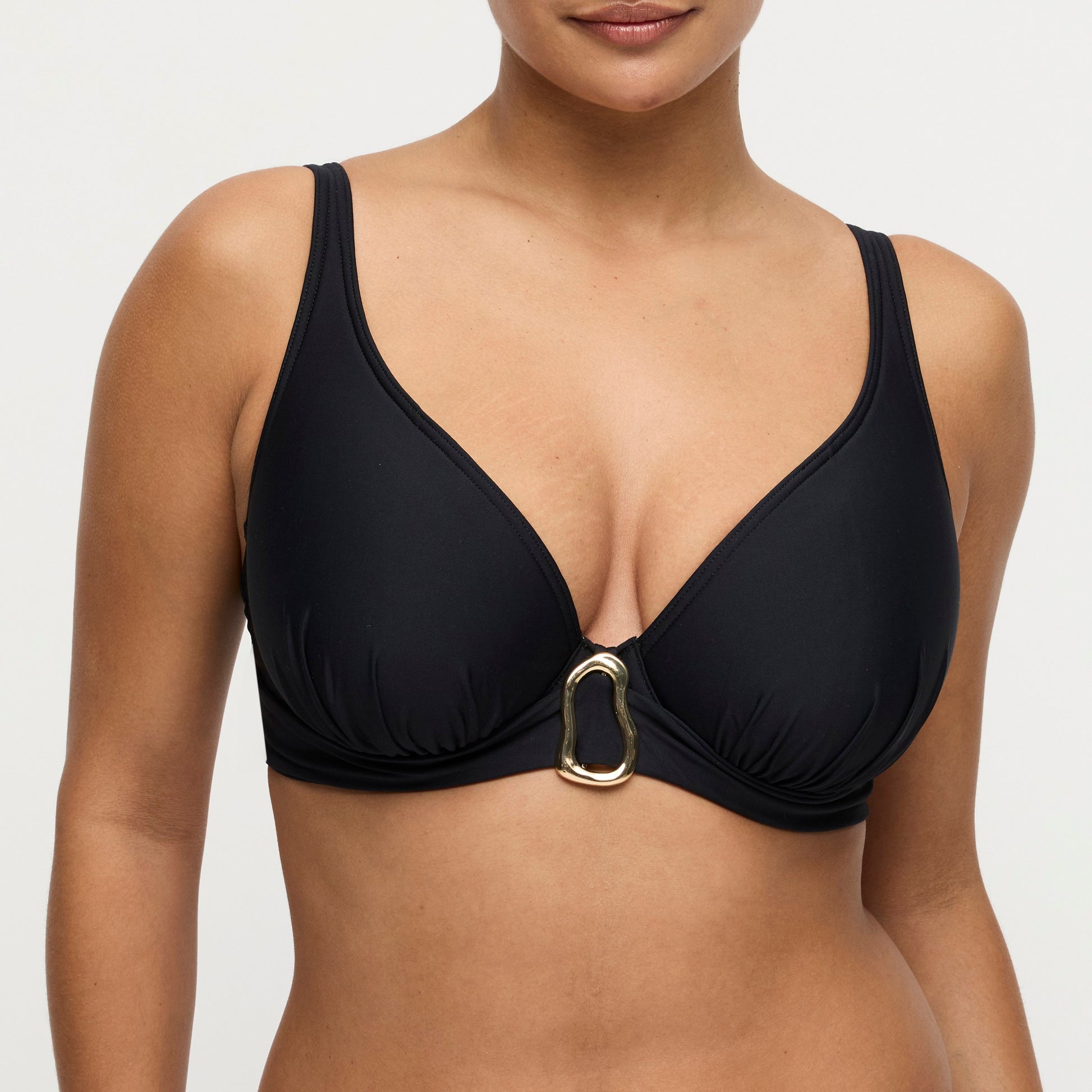 UVITA schwarz Unterlegtes Bikini-Top tief. (Zwa)