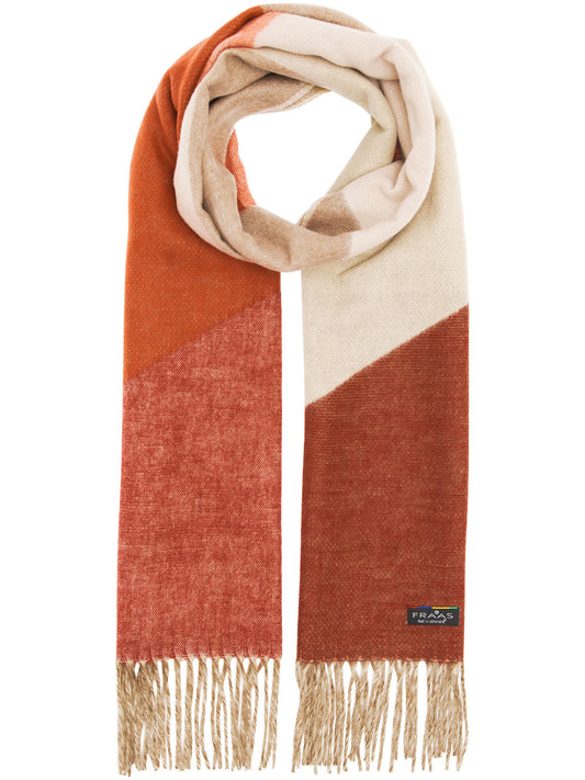 Schal Cashmink-Schal mit geometrischem Colour Block Design (Racing Red)