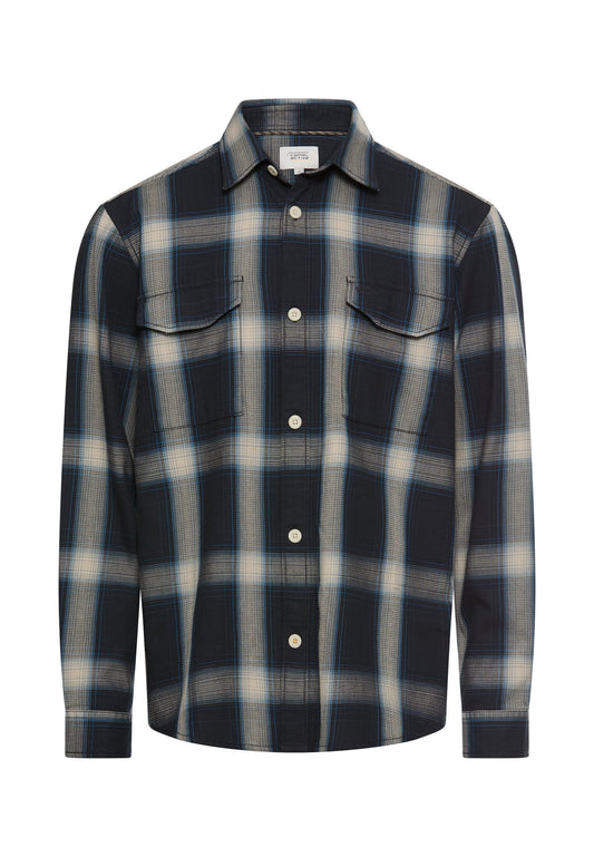 Langarmhemd aus reiner Baumwolle (Dark Navy)