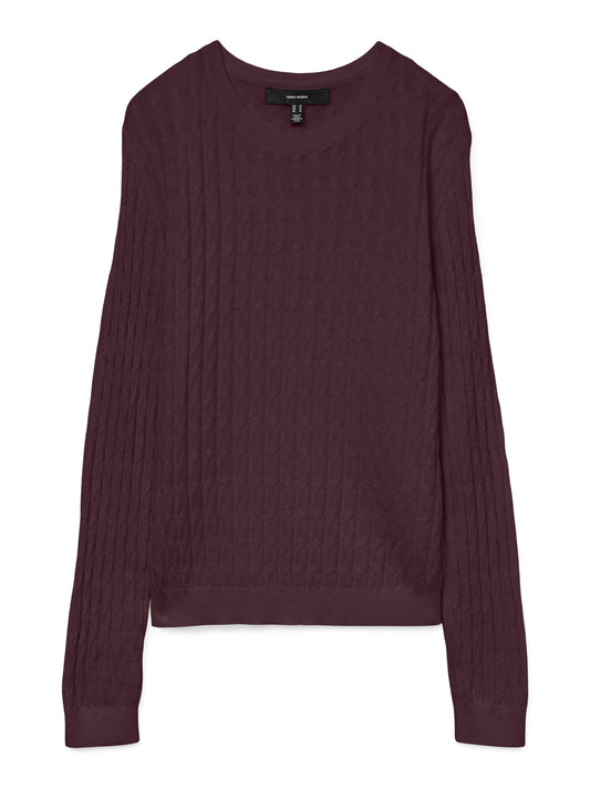 Vmflo Ls O-neck Pullover Boo (Winetastin)