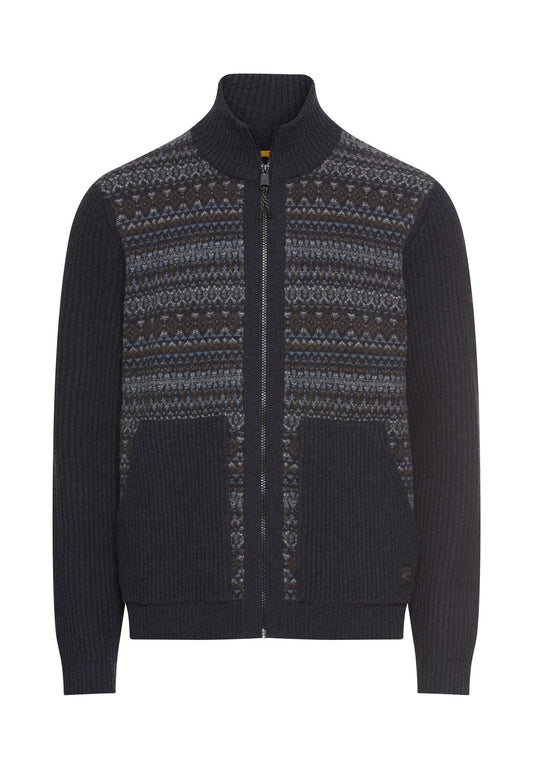 Strickjacke mit Stehkragen (Dark Navy)