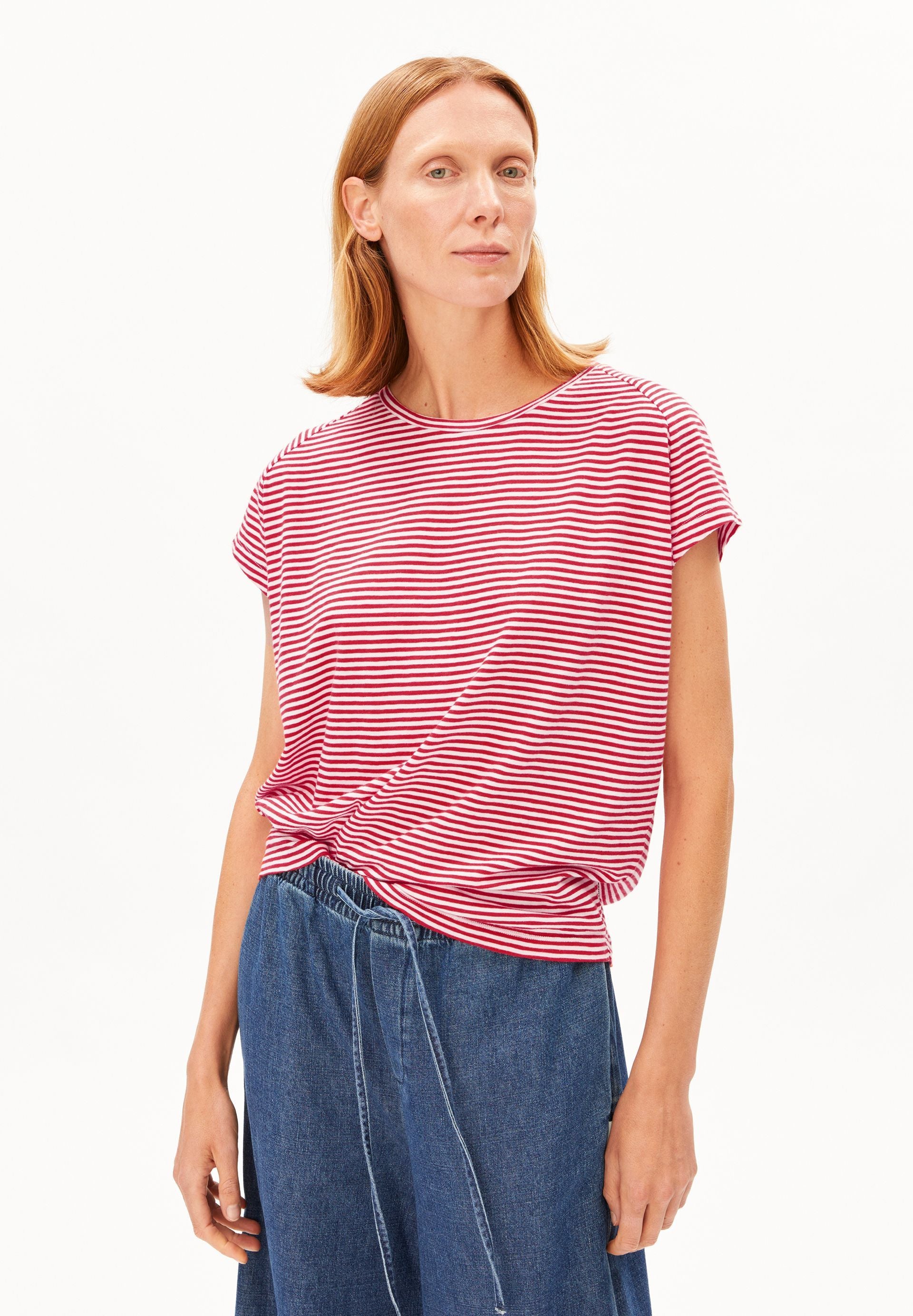 Slub Jersey Stripe T-shirt (Pink Mist-mars)