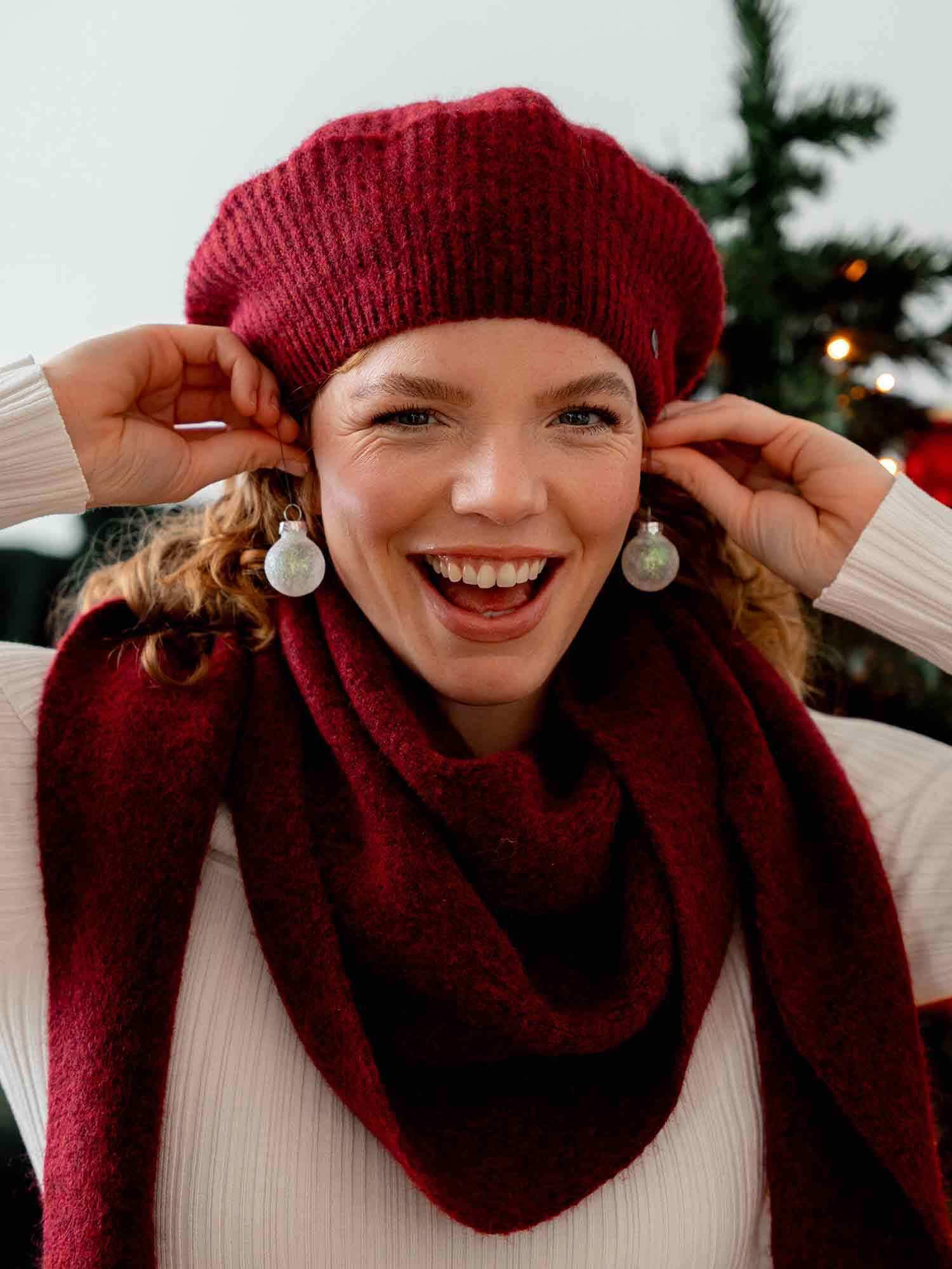 Dreieckstuch Polyester Schal (Barolo)