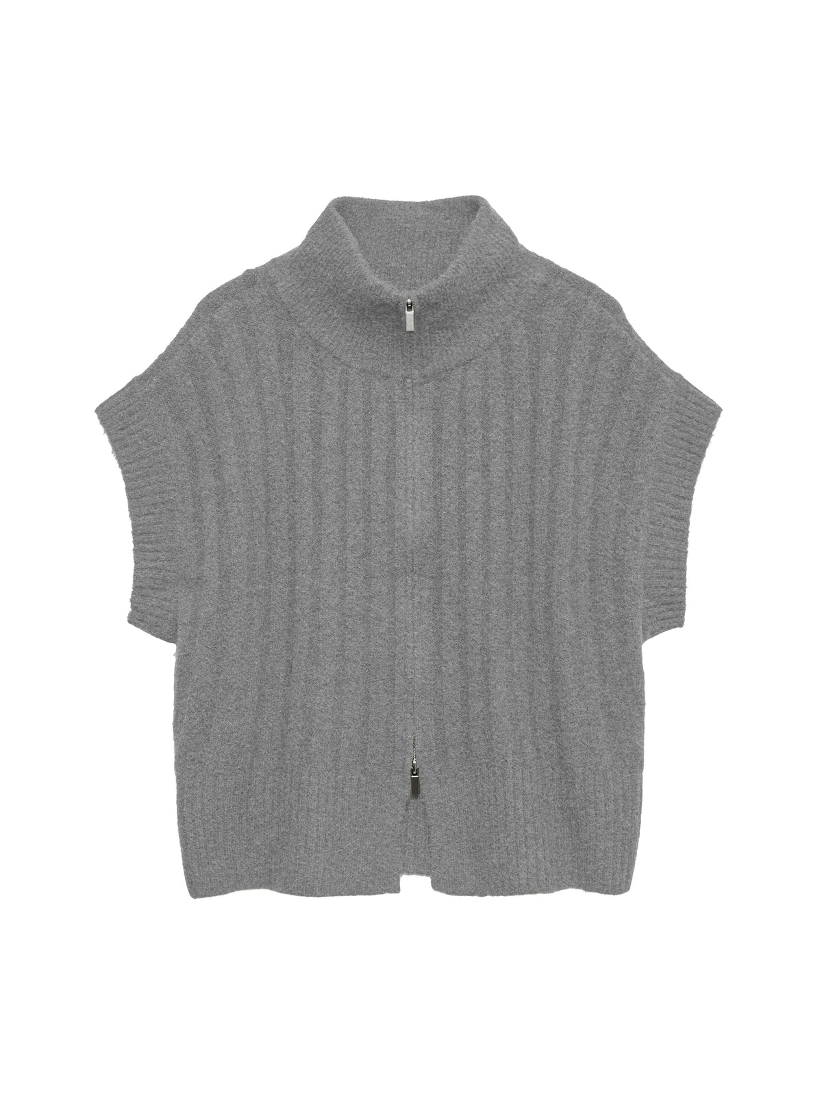 Vmbang Rib Sl Highneck Zipper Vest Noos (Medium Grey M)