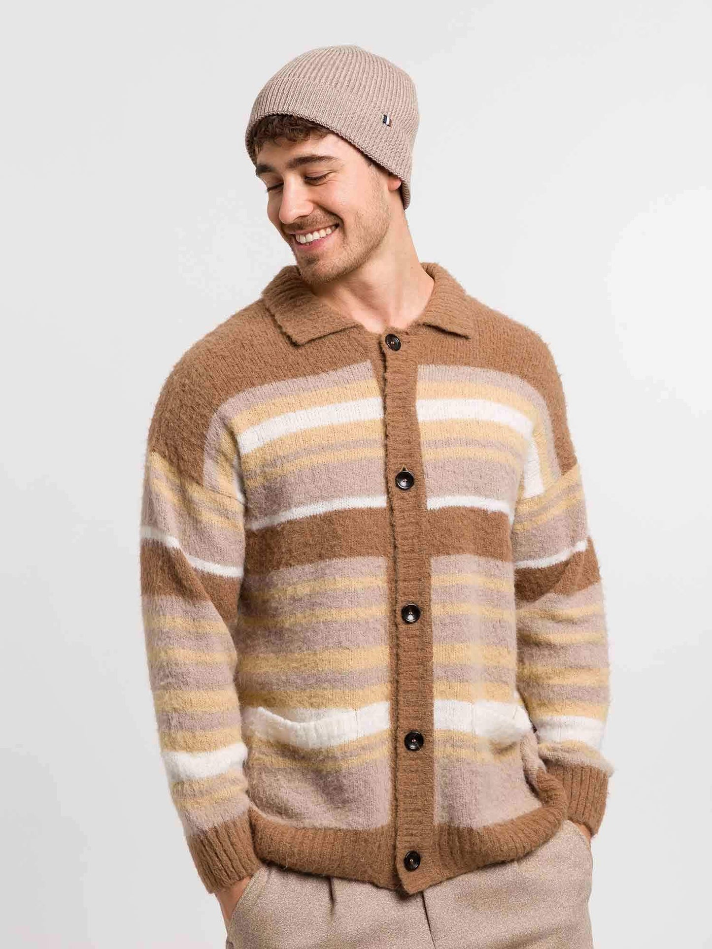 Strickmütze Woll Strickmütze (Taupe)