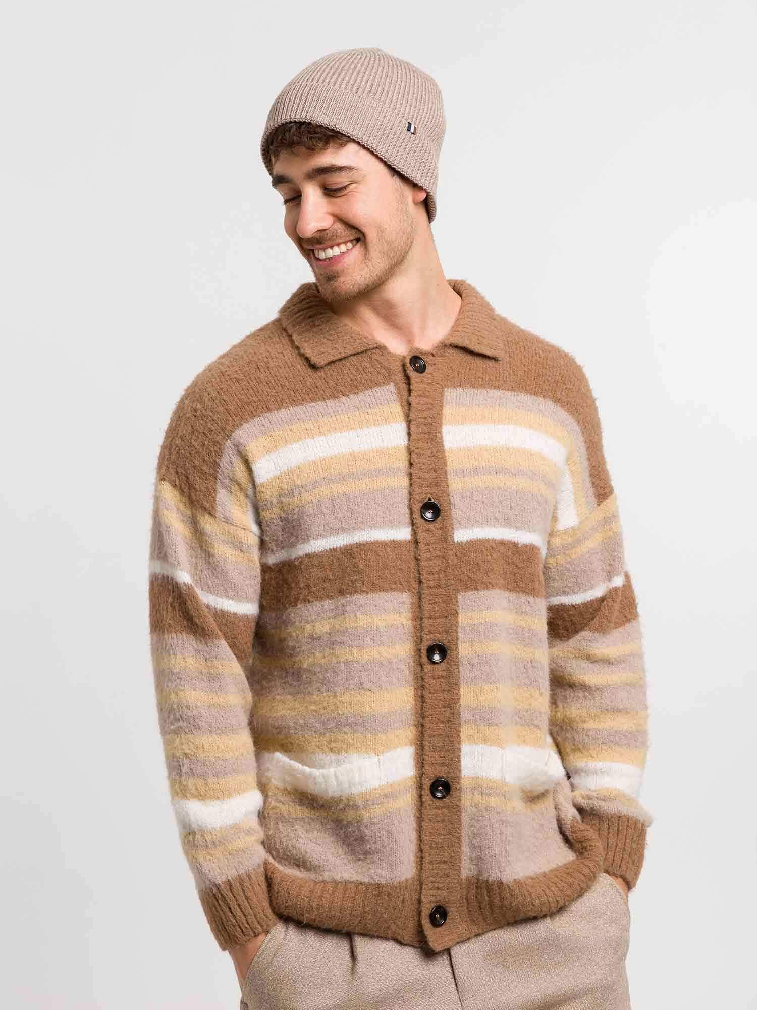 Strickmütze Woll Strickmütze (Taupe)