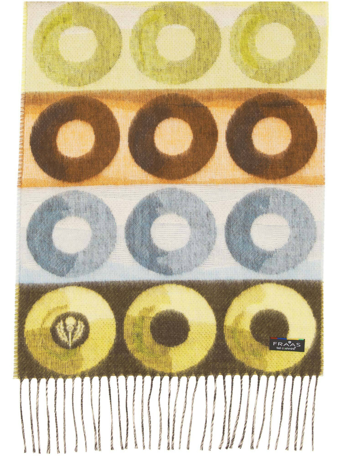 Polyacryl Schal Cashmink-Schal mit geometrischem Kreis-Design (Brownie)