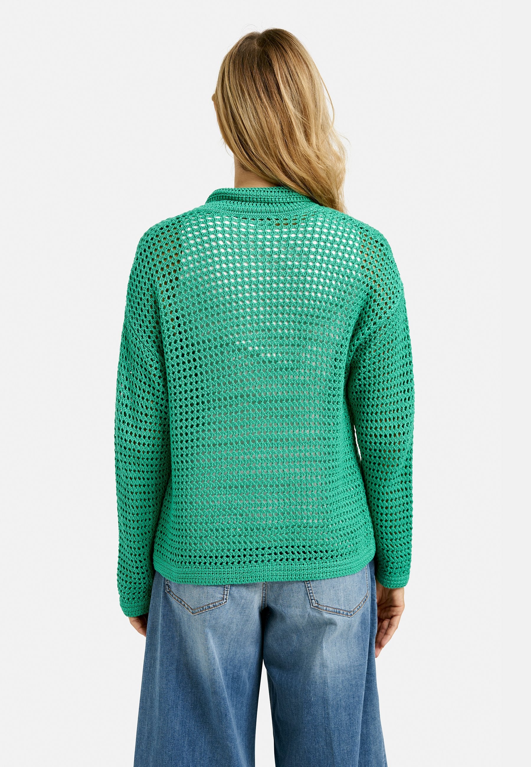 Crochet Cardigan with Collar (Mint)