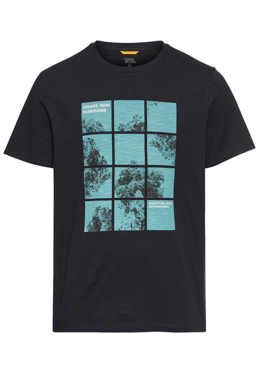T-Shirt mit Print aus Organic Cotton (Dark Navy)