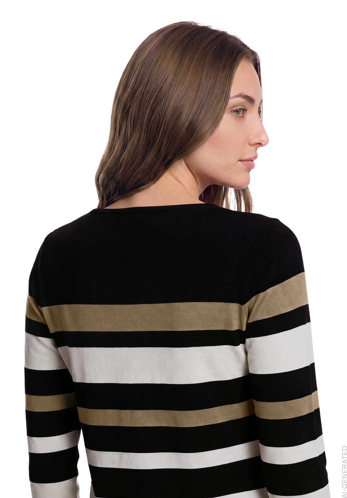 Ringelshirt (Taupe/black)