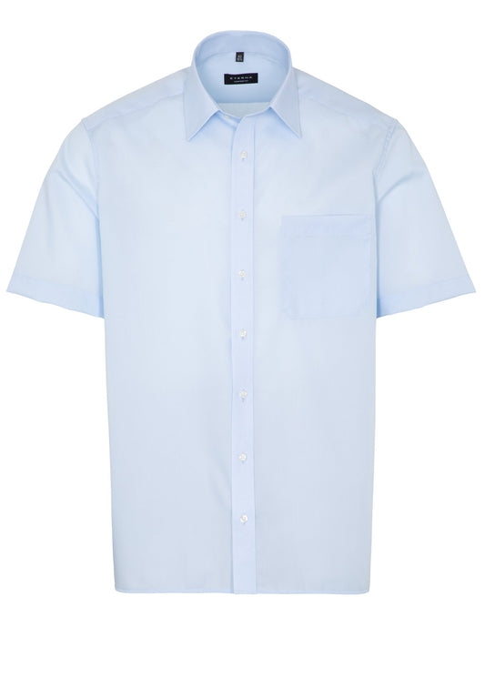 Eterna Kurzarm Hemd Comfort Fit Popeline (Hellblau)