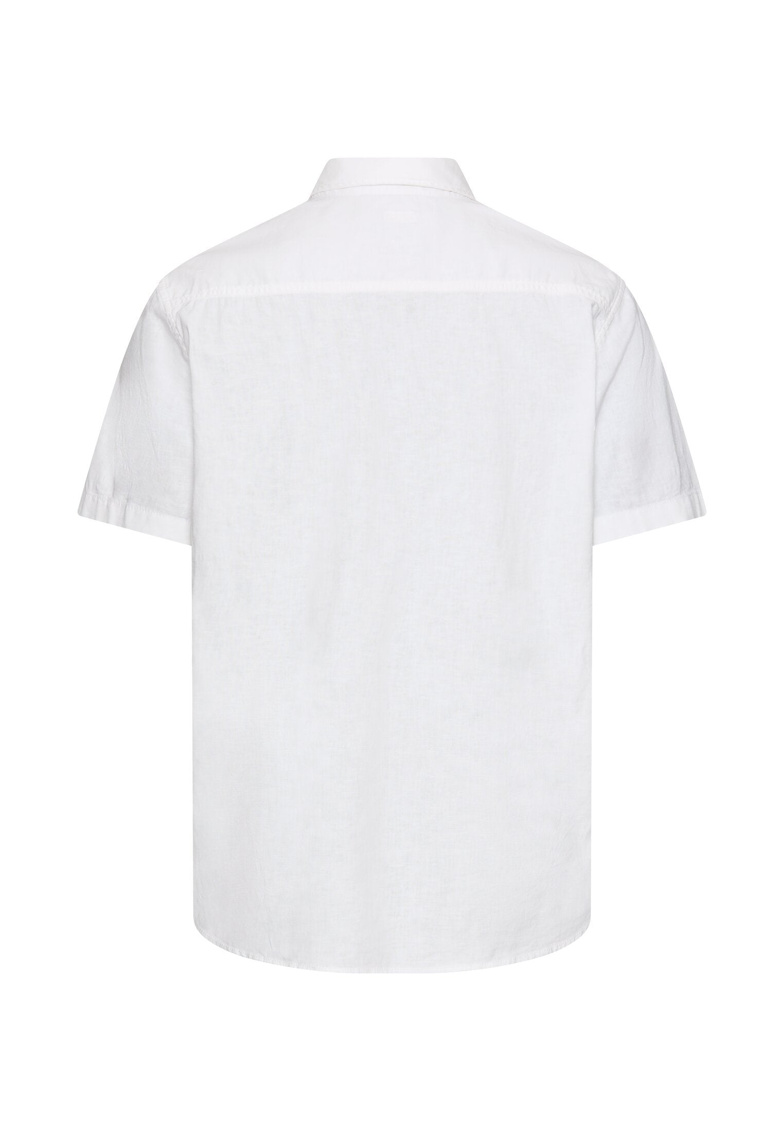 Kurzarmhemd aus Leinenmix (White)